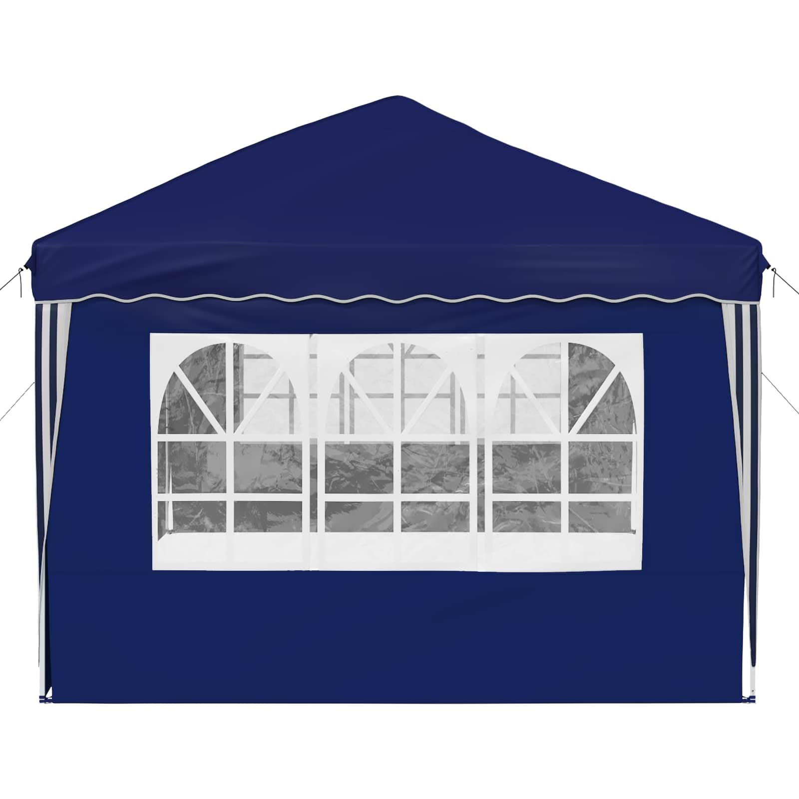 Namiot imprezowy Pop-up 575 x 289 x 245 cm, niebieski pawilon ogrodowy, namiot składany, namiot imprezowy z 4 ściankami bocznymi, odporny na warunki atmosferyczne, ochrona przed