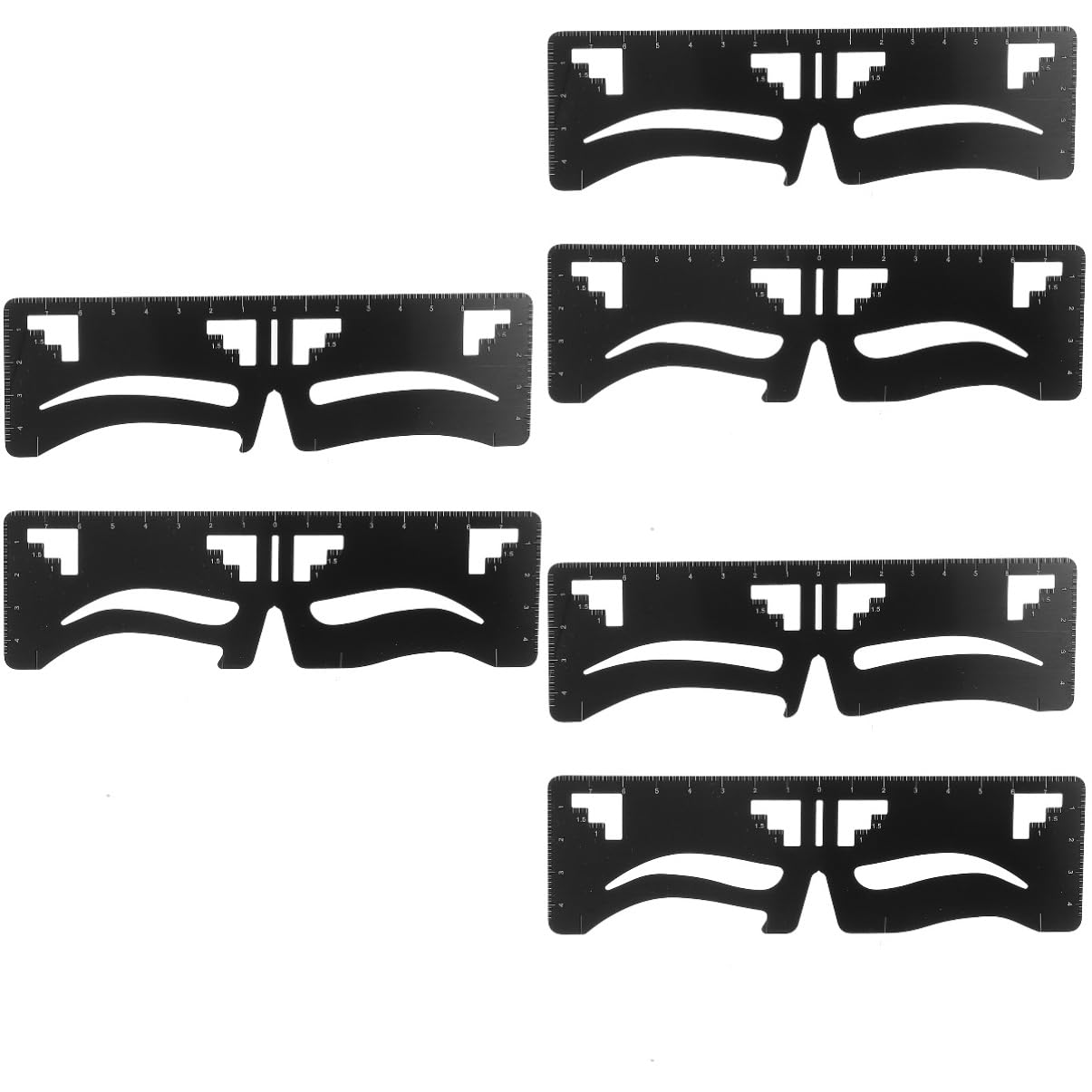MAGICLULU 3 Set Di Stencil Per Sopracciglia Righello Dispositivo Per Disegnare Sopracciglia Femminili Facile Da Usare Per Modellare Progettare Compatto Per I Viaggi 2 Pezzi*3