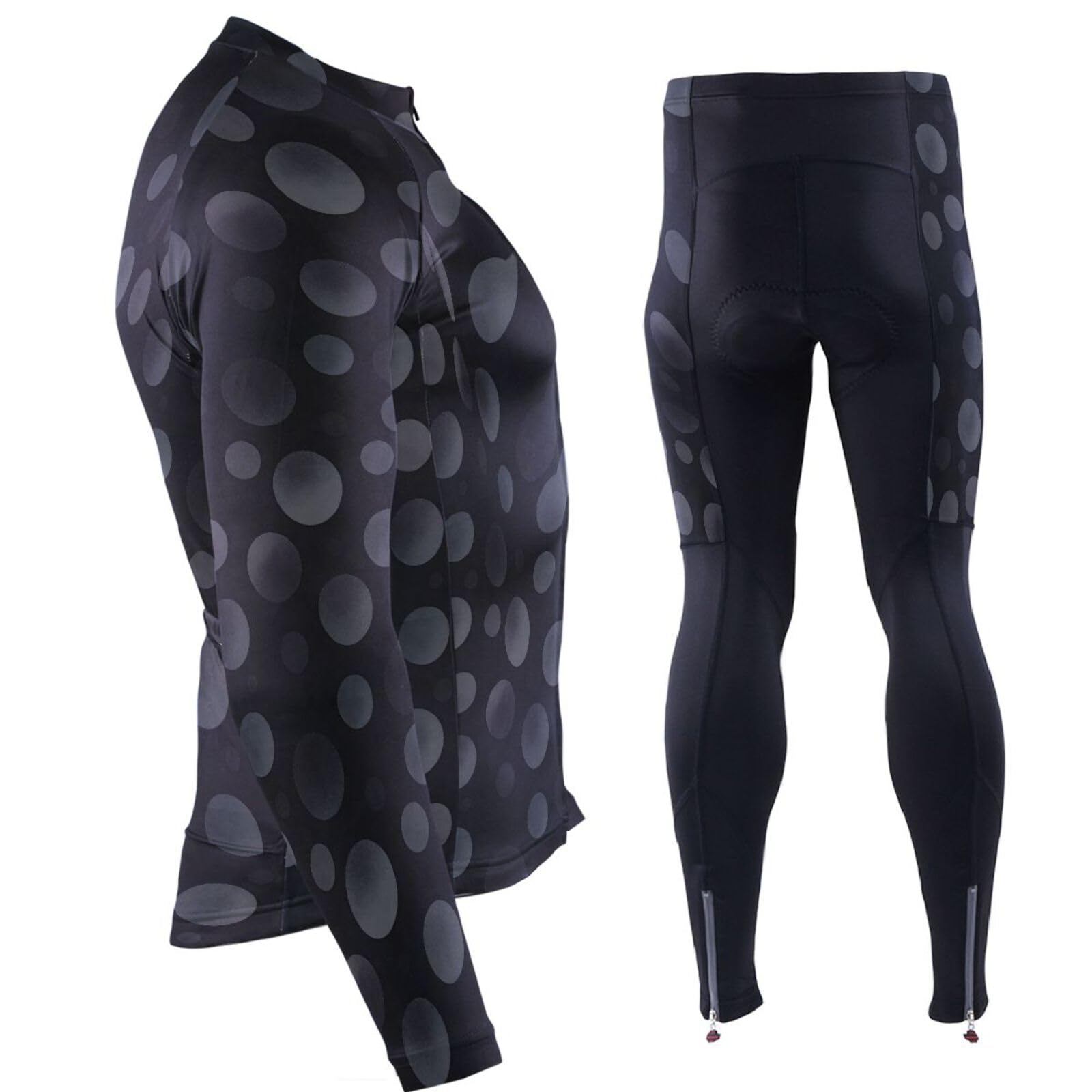 Langärmeliges Radtrikot mit Taschen, Windbreaker, langärmelig, 3D-gepolstert