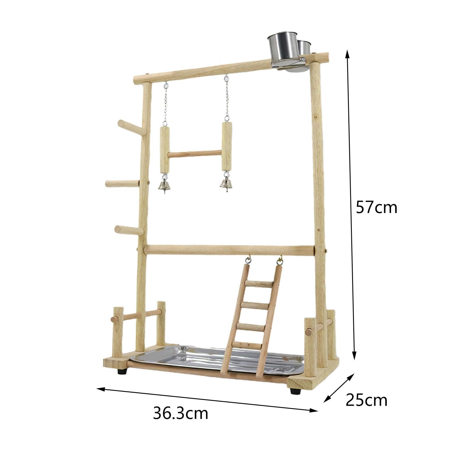 Parrot Spielplatz Sitzstange Plattform Übung Käfig Zubehör Vögel Kauspielzeug Holz Spielständer für Lovebirds Wellensittiche Conures / 1295