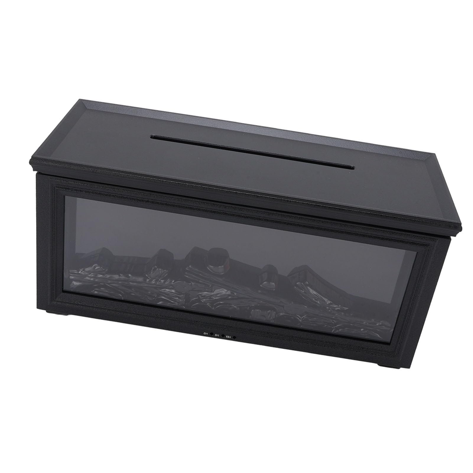 AUNMAS Diffusore di Aromaterapia per Camino, Diffusore di Oli Essenziali a Ultrasuoni da 280 Ml con Telecomando, 7 Luci Colorate e Spegnimento Automatico, Umidificatore per Casa, (BLACK)
