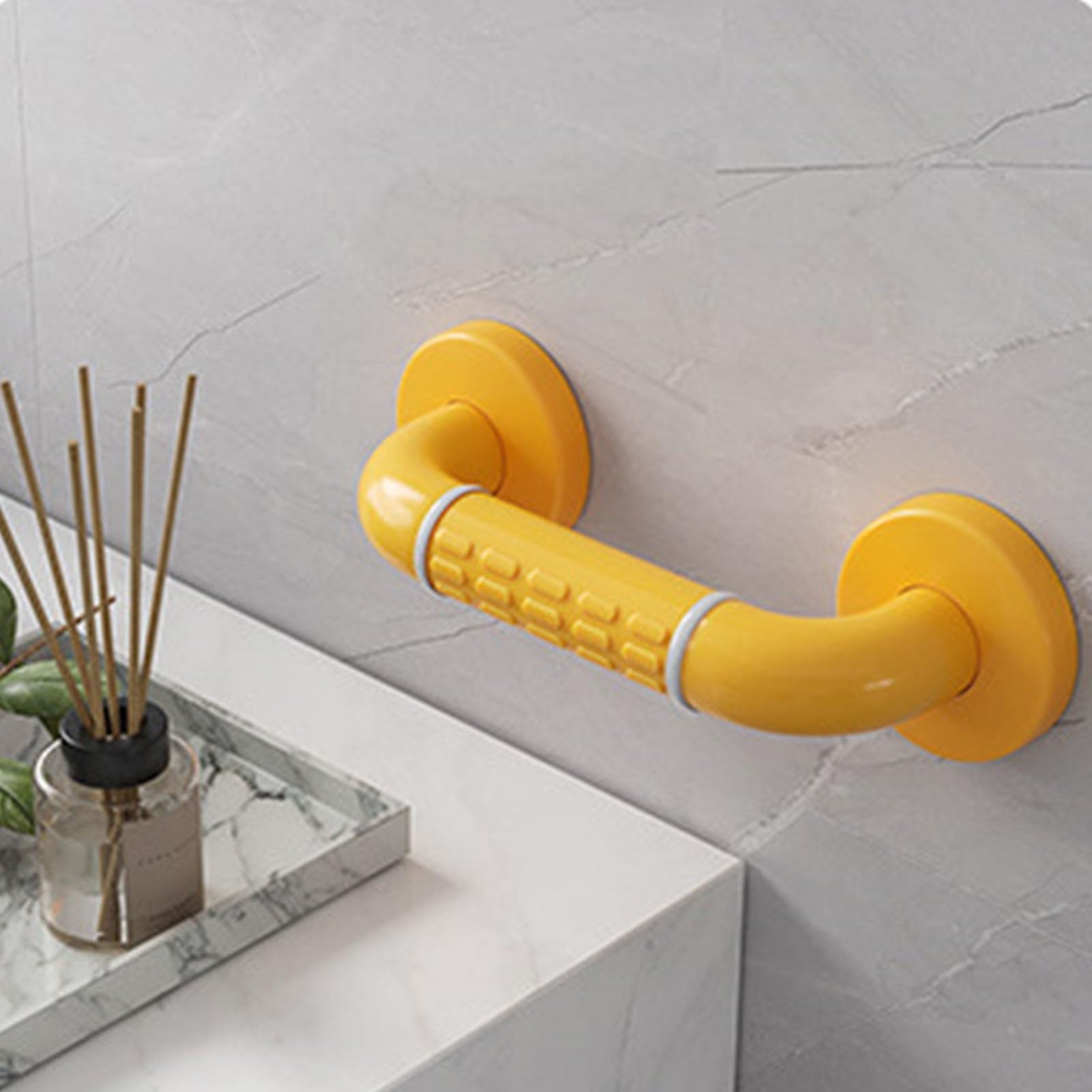 Hand Rails for Bathtubs and Showers, 48cm 58cm 68cm Sink Towel Rack White Bathroom Balance Grab Bars Elderly, Toilet Assist Handles with Reflective Ring(B,78cm(30.7in))