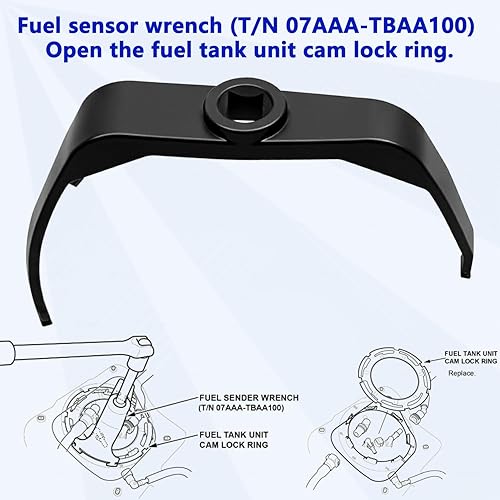 Miniatura 5 de ZKTOOL Herramienta de extracción de bomba de combustible de 12 pulgada de 0.669 in compatible con Honda CRV de quinta generación (2017 - Accord