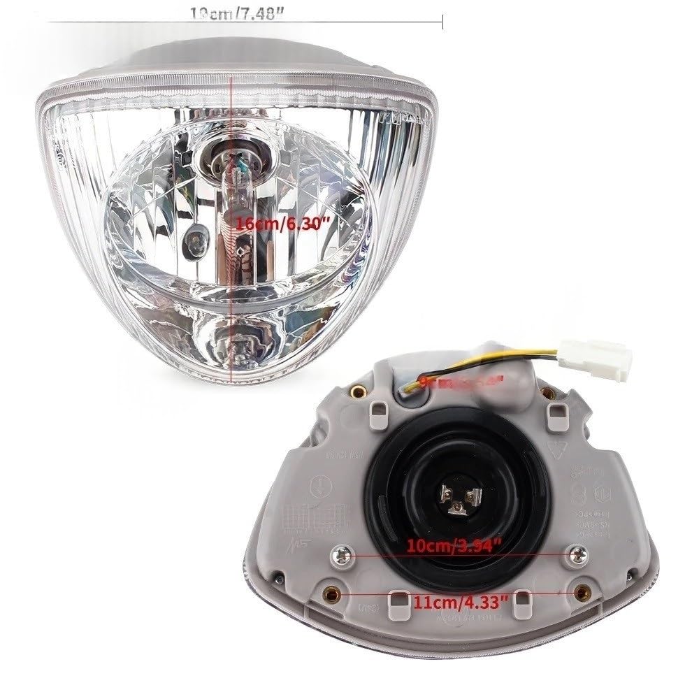 Phare moto Moto 12V ampoule phares lampe DRL HI/LO faisceau Scooter E6 phare pour FLY 50 2T 4T 100 125 Euro 3 150