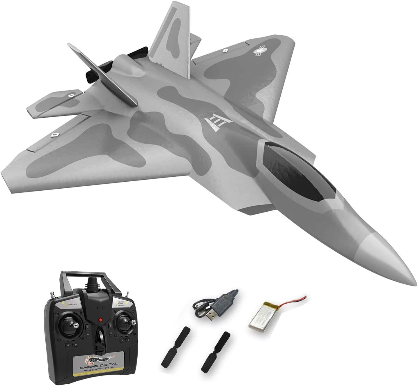 Top Race Remote Control Jet Advanced F22 Raptor Model RC Fighter Jet