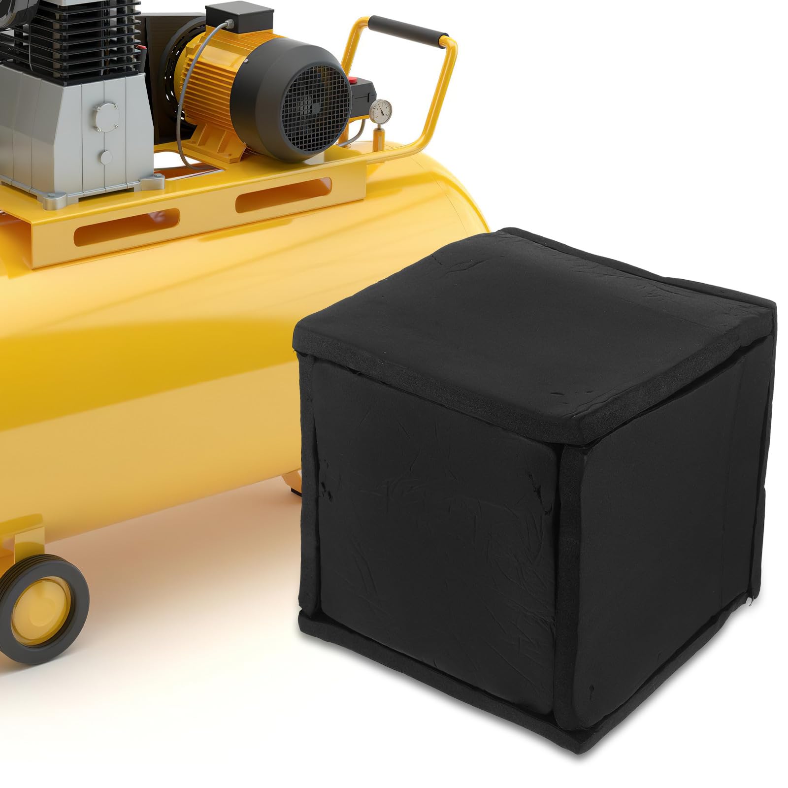 Gatuida Scatola Fonoassorbente Insonorizzata Portatile Per Pompa Dell'Acqua Con Isolamento Acustico E Copertura Riduzione Rumore Per Generatore Booster Nero