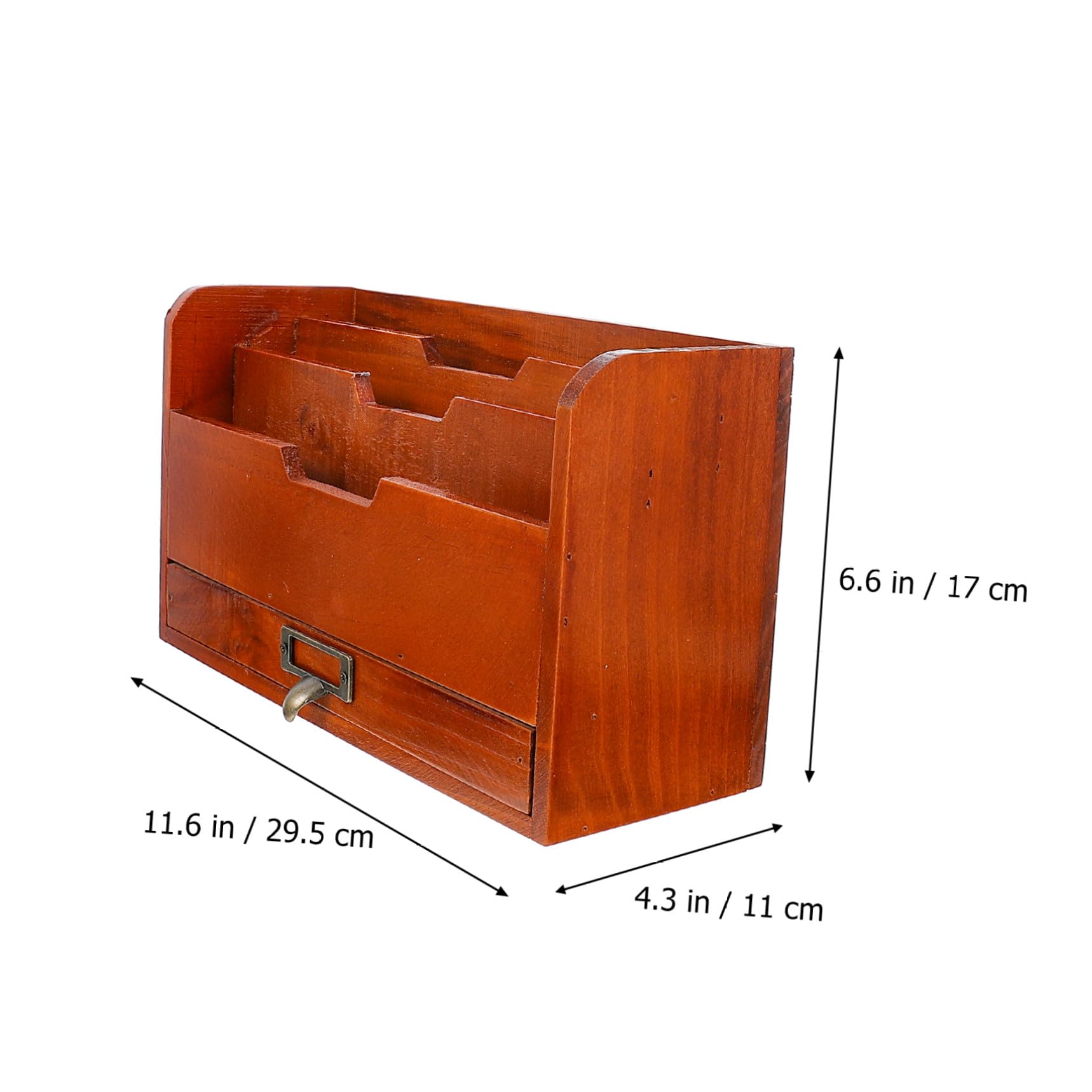 Supvox Holz Aufbewahrungsbox mit Schublade für Büro und Schmuck Stapelbar und Belastbar Praktische Schubladenstruktur für Schreibtisch und Ordnung