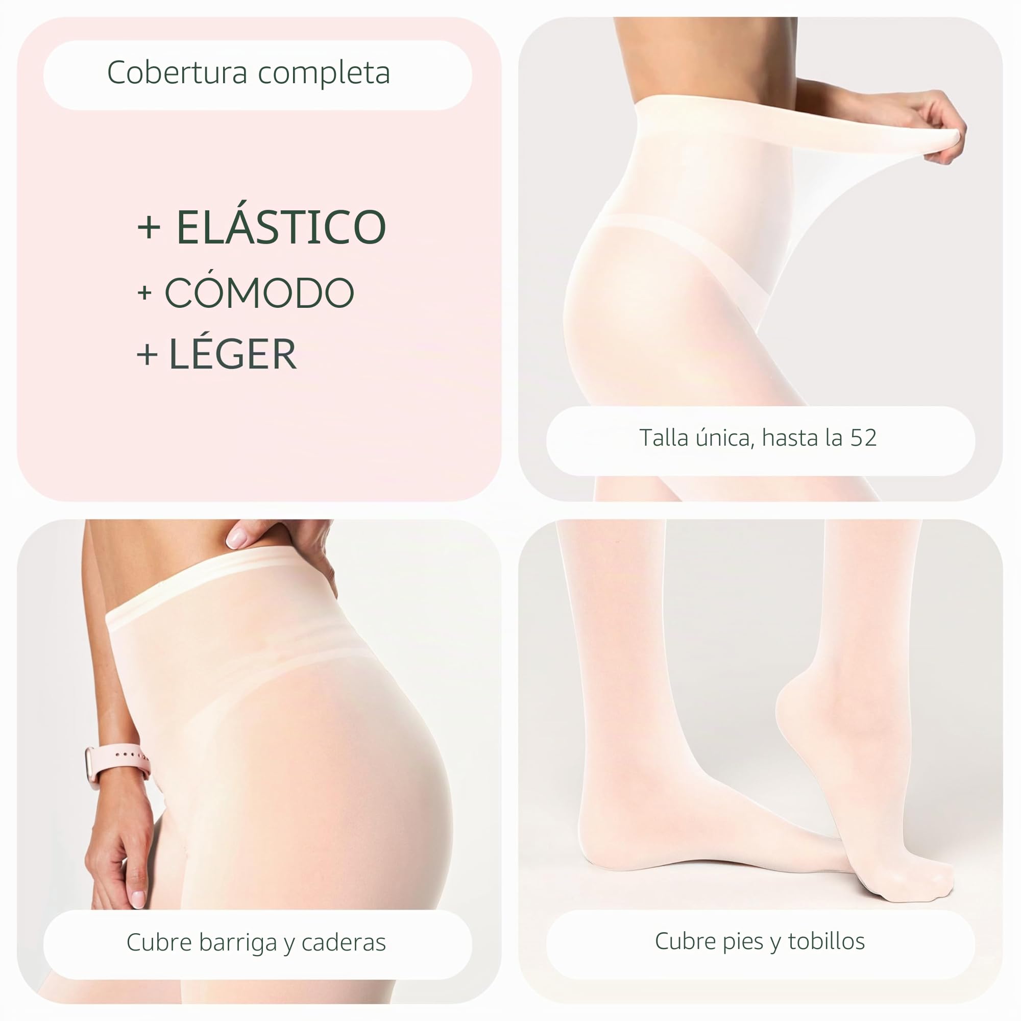 Medias vendajes drenantes anticelulíticos recargables | Las mejores vendas | Gel activo con sales del Mar Muerto | Leggins acción adelgazante drenante piernas con un 98% de ingredientes naturales |