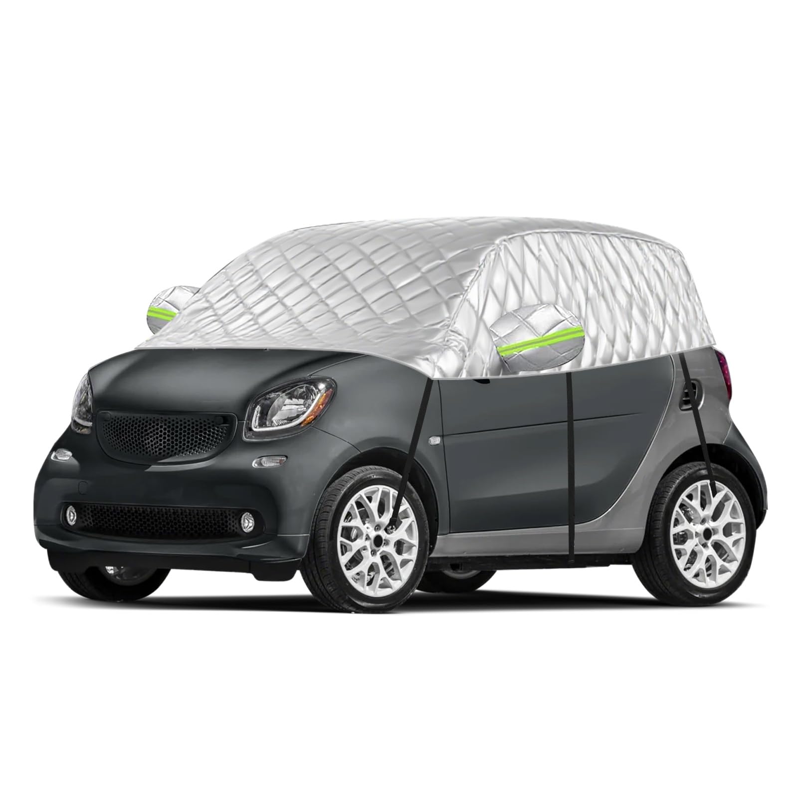 Telo Antigrandine per Auto Compatibile con Smart Fortwo 2006-2025, Mezza Telo Grandine Auto Telo Copriauto Ispessito Telo Copriauto Antigrandine