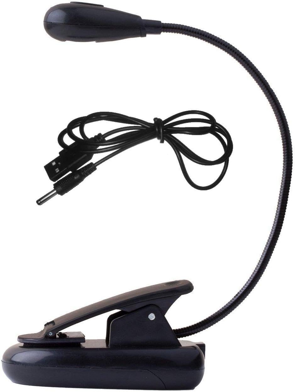 LED Book Light, **USB Cable included**, LED Clip Light, LED Desk Light, LED Music Light, Flexible Neck Reading Light