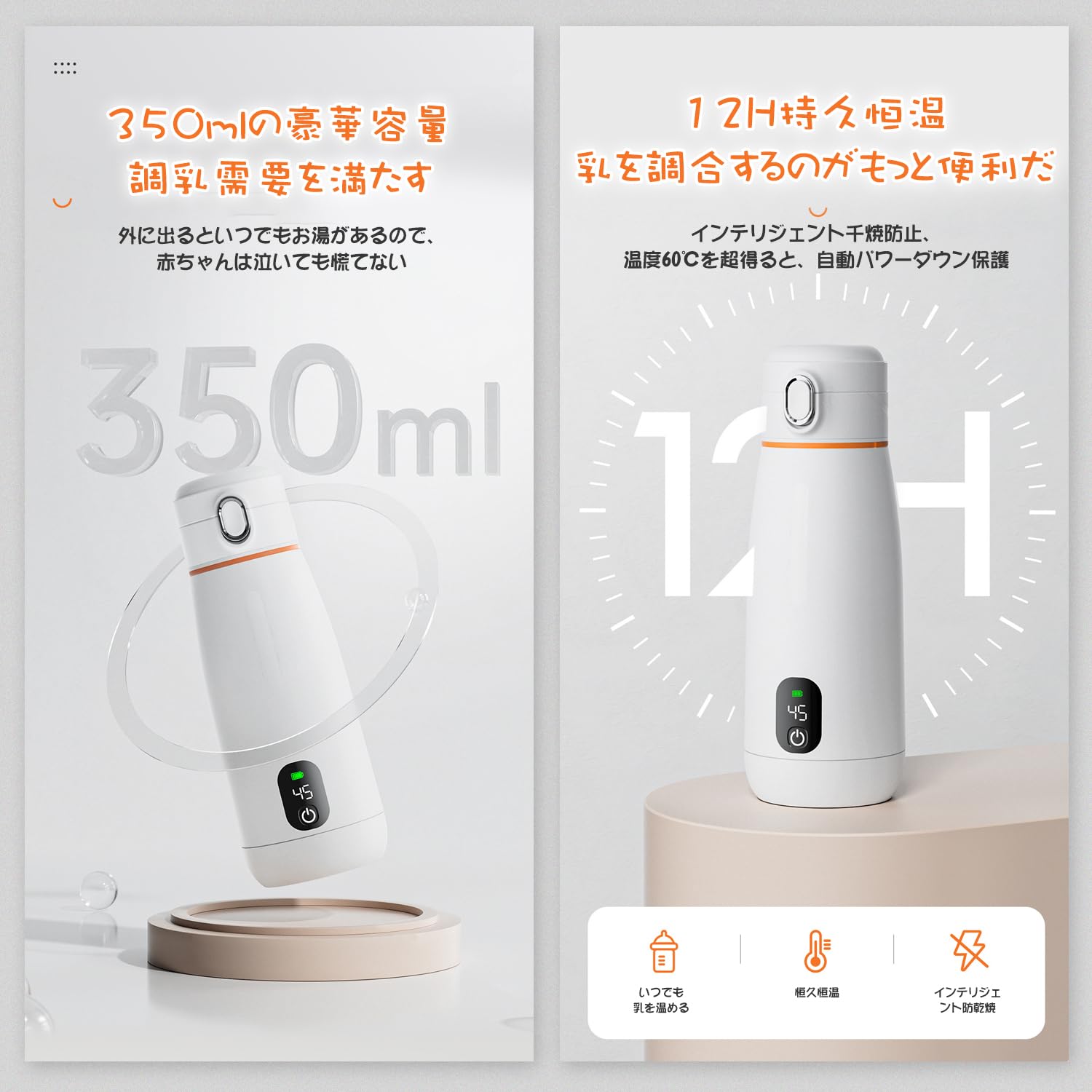 Amazon | MACOLAUDER 保温コップ 350ml 電気ケトル 魔法瓶 ボルト