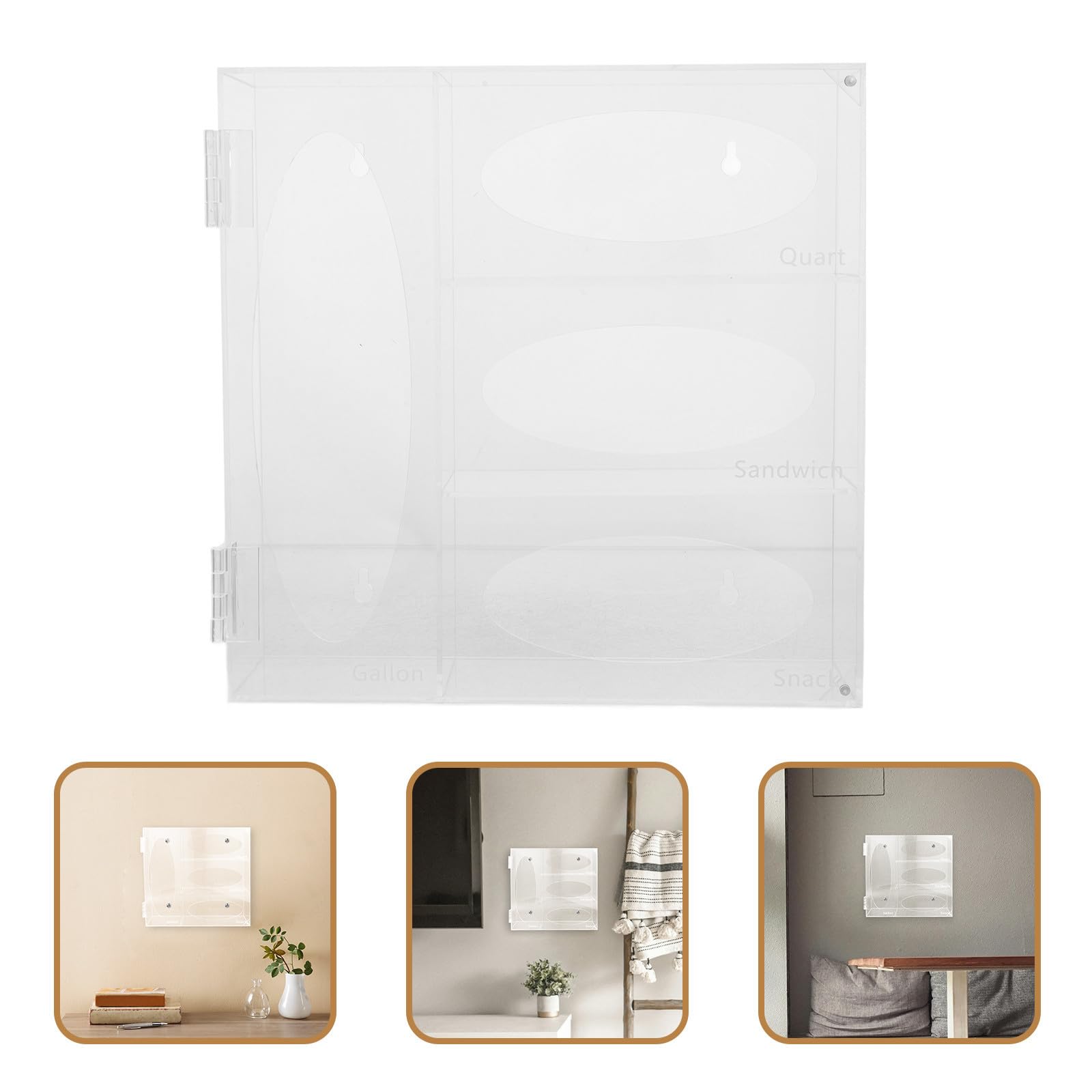 GALPADA Dispenser per Guanti da Parete in Acrilico Trasparente Design Minimalista e Accesso Rapido per Ambiente Professionale e Laboratorio