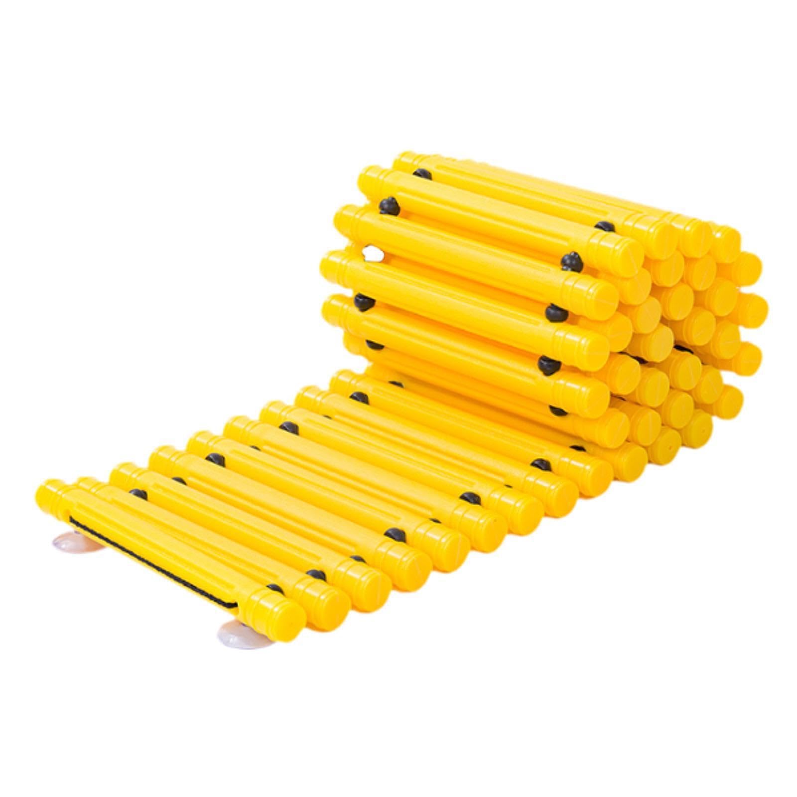 Puente de Equilibrio, Bloque de Equilibrio para niños en Edad Preescolar, para en Interiores y Exteriores, Color Rojo, Amarillo, 150x28.5cm