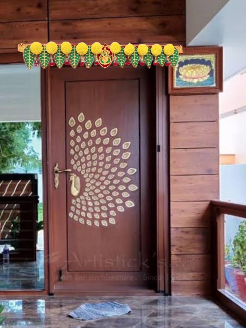 Kavya Fashion Ganesh pan Toran with Artificial Yellow Marigold Flower Door Toran Toran-3 feet (B0CLY78WVR) Amazon Price History, Amazon Price Tracker