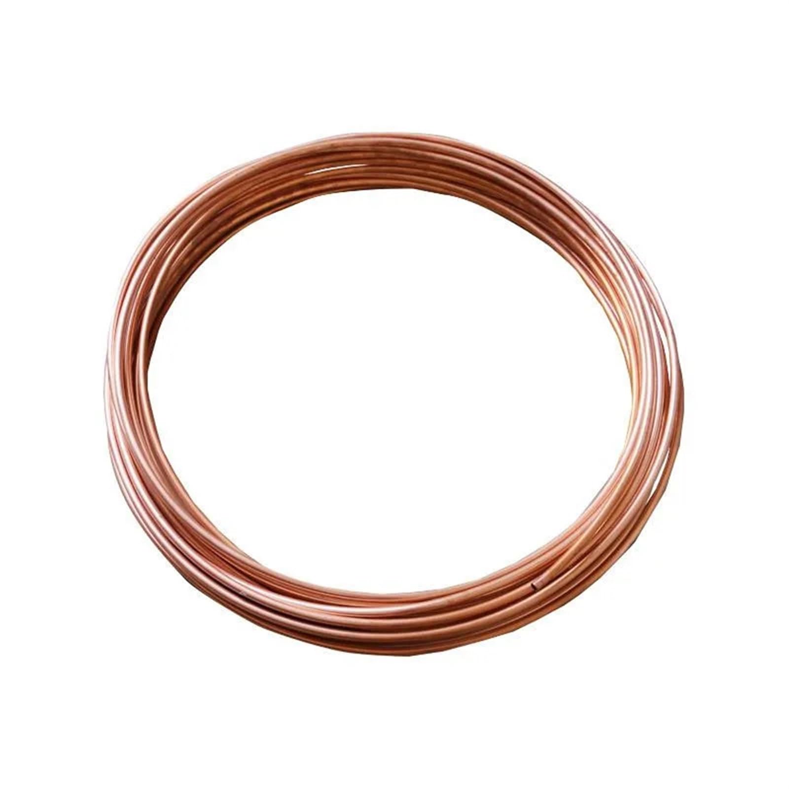 Copper Tube, 99.9% T2 Air Conditioning Oil Water Cooling Pipe Red Coil Soft OD 2mm 3mm 4mm 5mm 6mm 8mm Straight(1 Meter x 0.5mm)(1 Meter x 5mm x 0.5mm)
