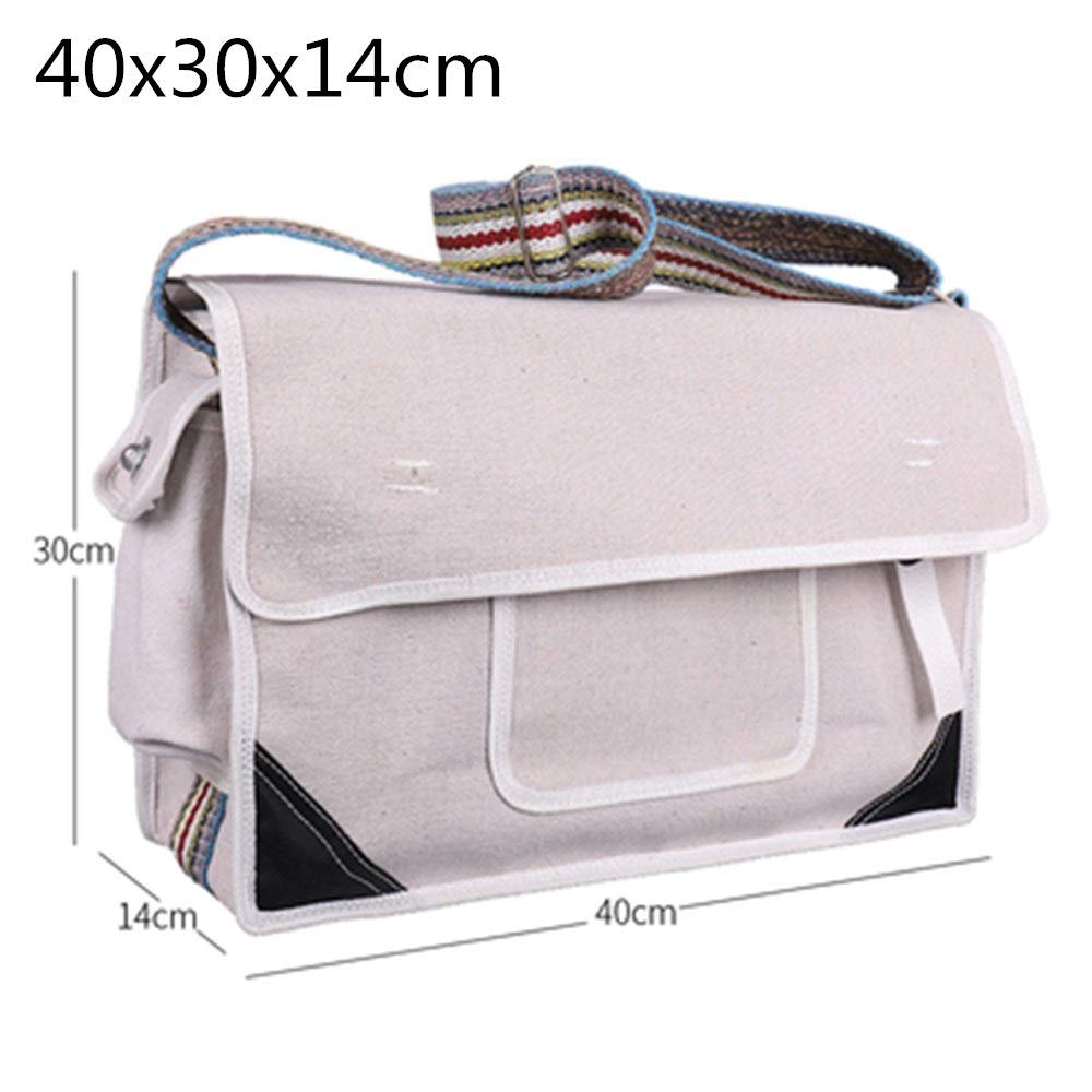 Bolsa de Herramientas El kit pequeño grande de lona gruesa puede almacenar y organizar herramientas Almacenamiento con Múltiples Bolsillos(40x30x14cm)