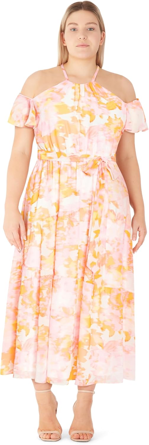 City Chic Women's Plus Size Dress - Kerri Print Maxi