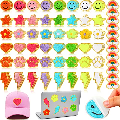 Yilloog 156 Pcs Glitter Embroidered Clothing Patches