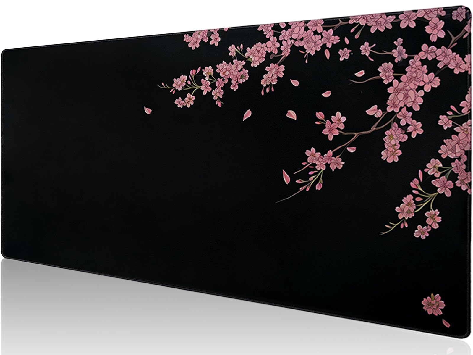 RIDESAIPU マウスパッド オオガタ さくら 桜 和風 水彩画 フルデスク マウスパッド デスクパッド 特大 可愛い ゲーミングマウスパッド 耐水性 900x400x3mm デスク保護 在宅ワーク オフィス