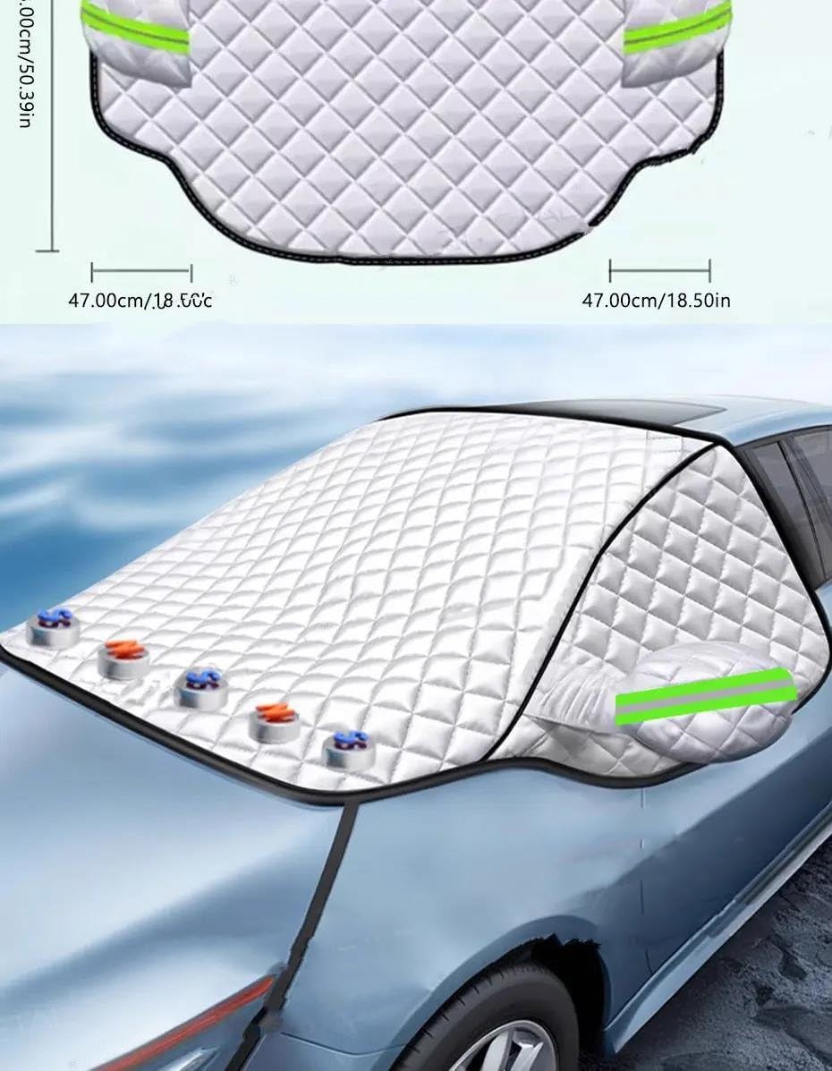 Parasol Para Parabrisas Delantero Coche Cubierta Gruesa Para Coche Protección Contra Heladas Protección Magnética Durante 4 Estaciones Parasol Coche Magnético
