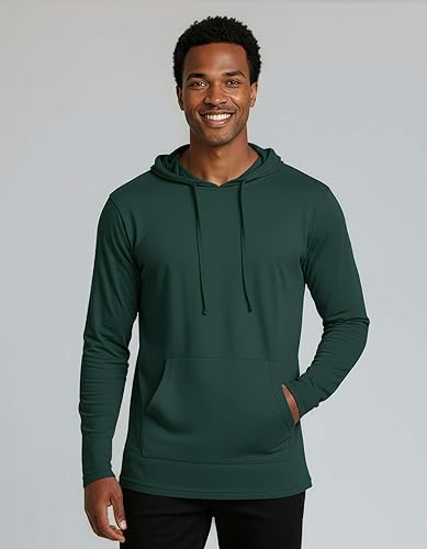 Miniatura 8 de Real Essentials Paquete de 3 sudadera con capucha de algodón ligero y casual con cordón y bolsillo para hombre