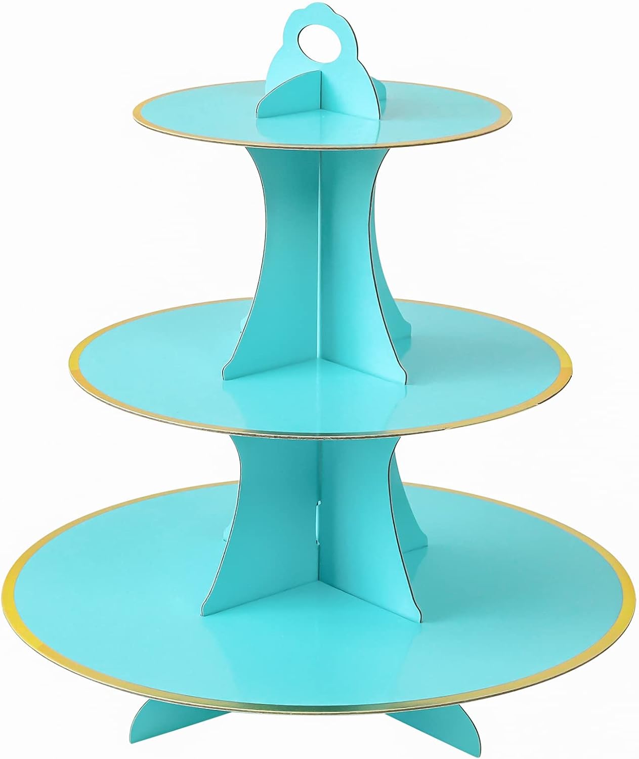Soleebee 3Tier Round Cupcake Stand, Cardboard Cupcake Tower, Dessert Cup Cake Stand