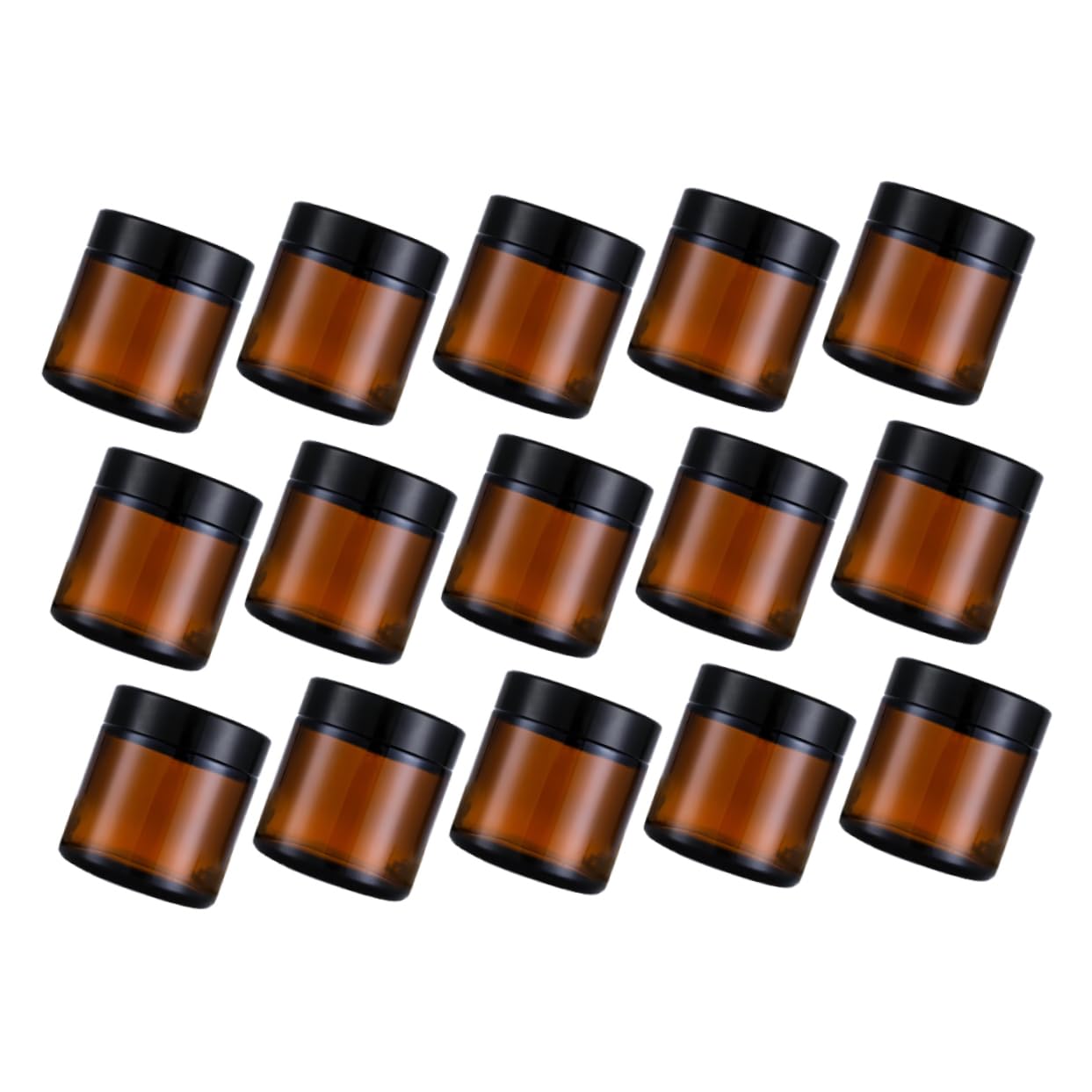 15piezas Botellas de Cosméticos Vacías de Viaje Caja de Muestra de Cosméticos Prueba de Fugas para Botellas de Facial y Rellenable
