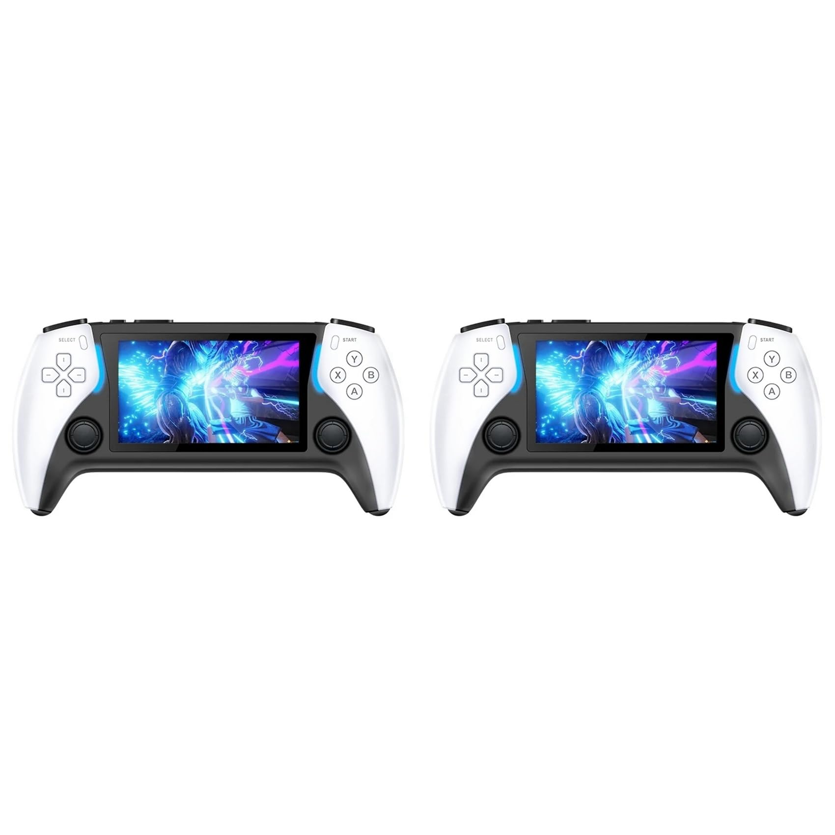 Tuminsi 2X Consola de Videojuegos Portátil de Bolsillo 8G 2000+Games Project X Pantalla IPS de 4,3 Pulgadas Compatible con Juegos PS1 Estéreo con Altavoz Dual