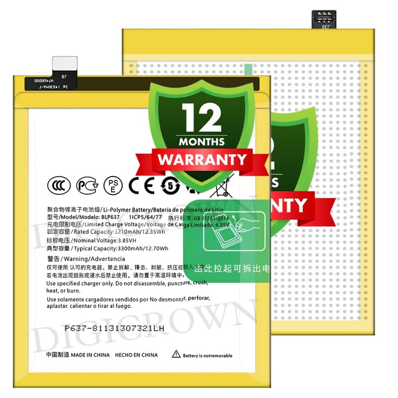 Image of Original BLP637 Battery Compatible for OnePlus 5 (A5000) - (3300mAh) - 1 Year Warranty