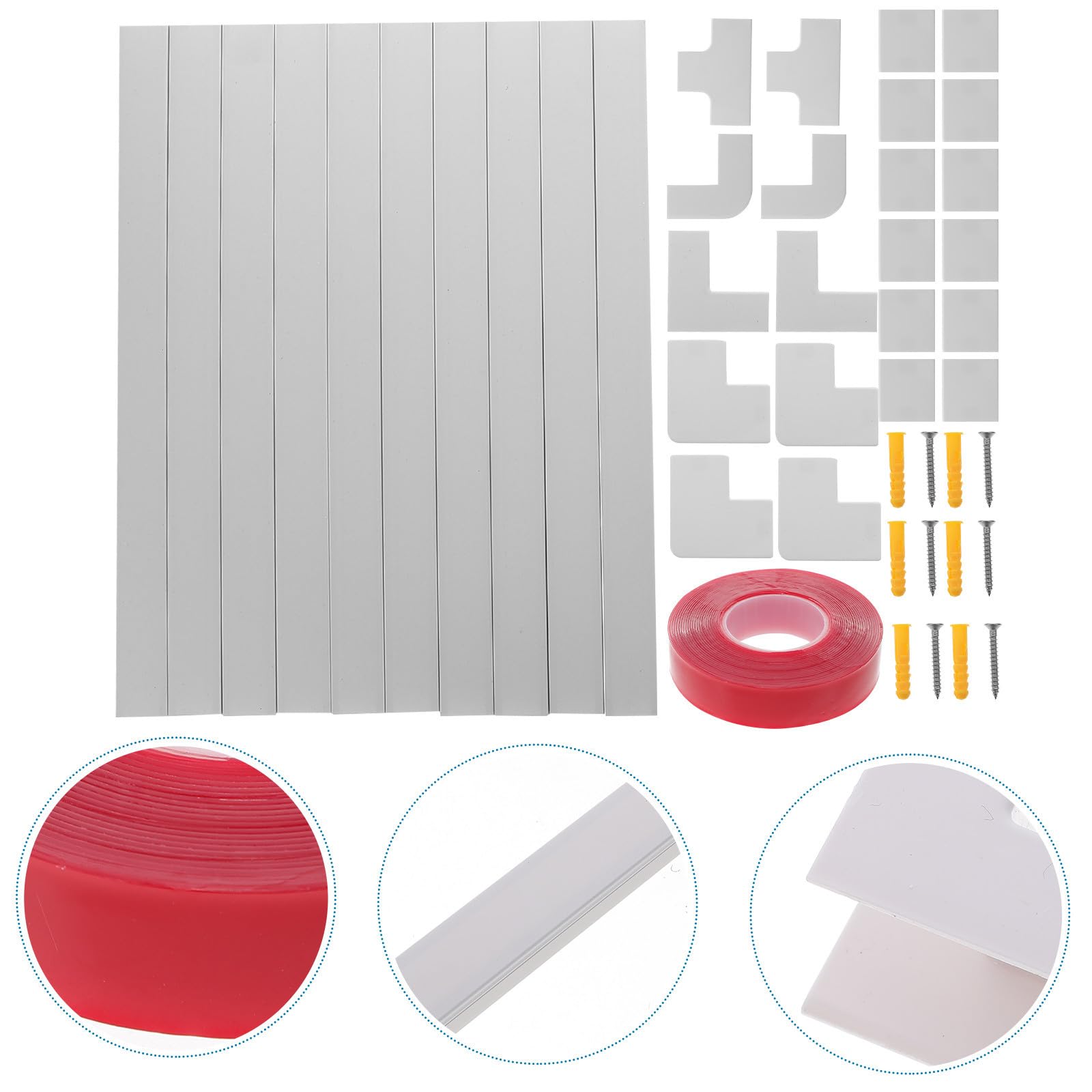 VICASKY Canalina Passacavi in Pvc Bianco 40mm Autoadesiva Resistente e Facile da Usare per Casa e Ufficio Proteggi Cavi Elettrici Ordinati