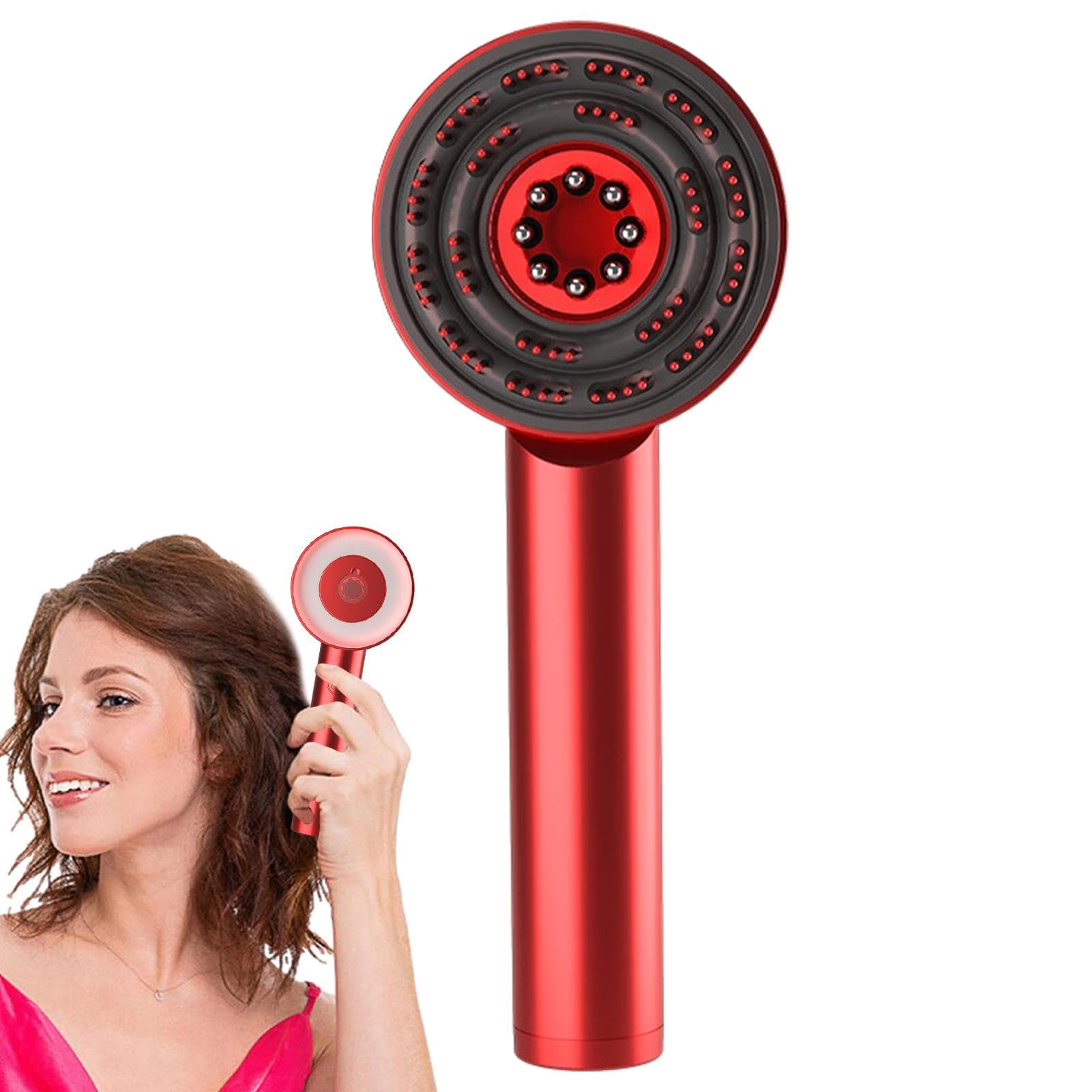 Electric Scalp Massager, Scalp Massager Brush Oil Applicator, Blue Red Light, Scalp Massager Tool, 3 Modes Blue Red Light Features, Easy To Use, Portable for Healthy Strong Hair
