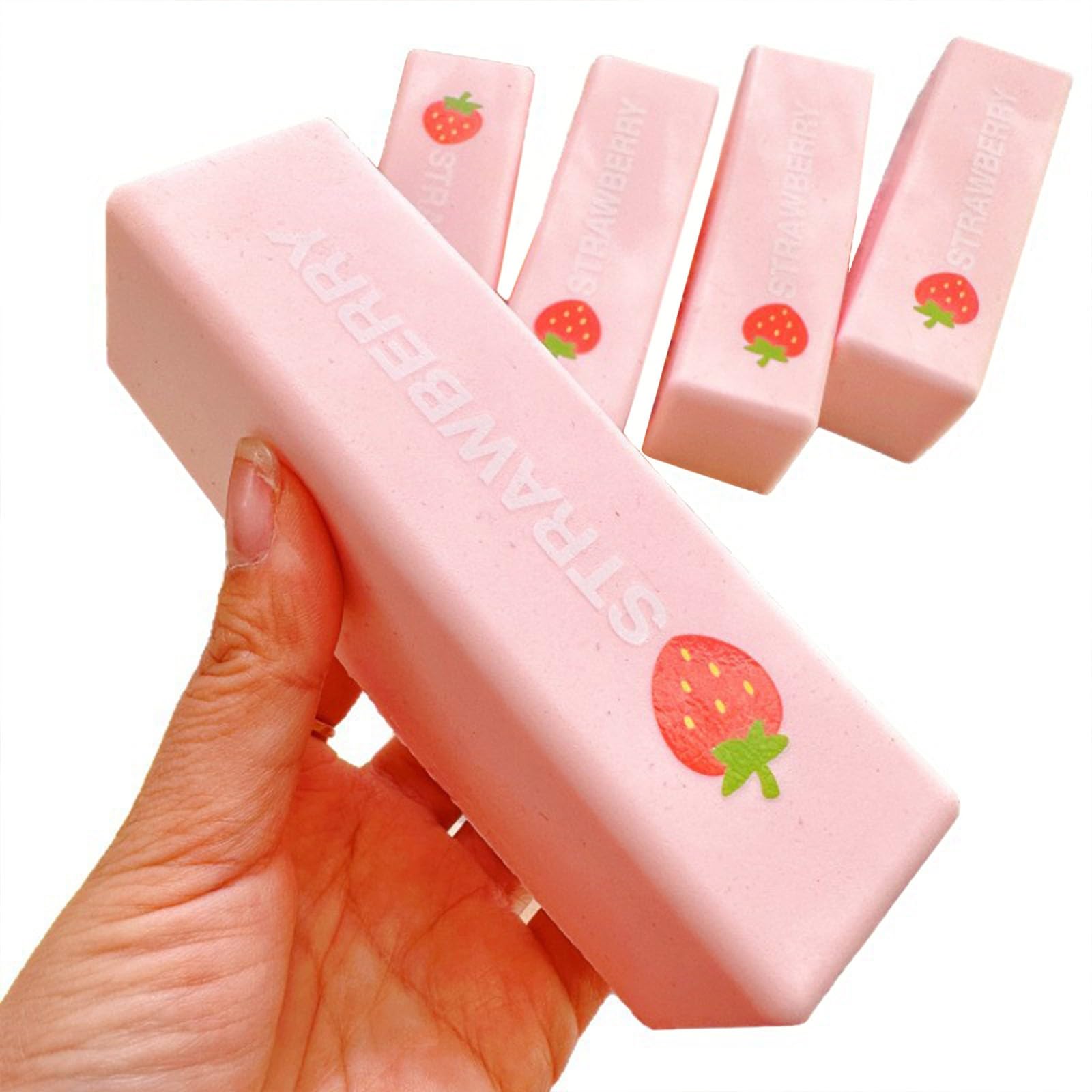 Cheese Squishy, Cheese Stress Ball Brain Squishy Realistic Design, Anxiety Relief Fidget Toy Sensory Toys For Adults & Kids (Butter(strawberry)) — image 1