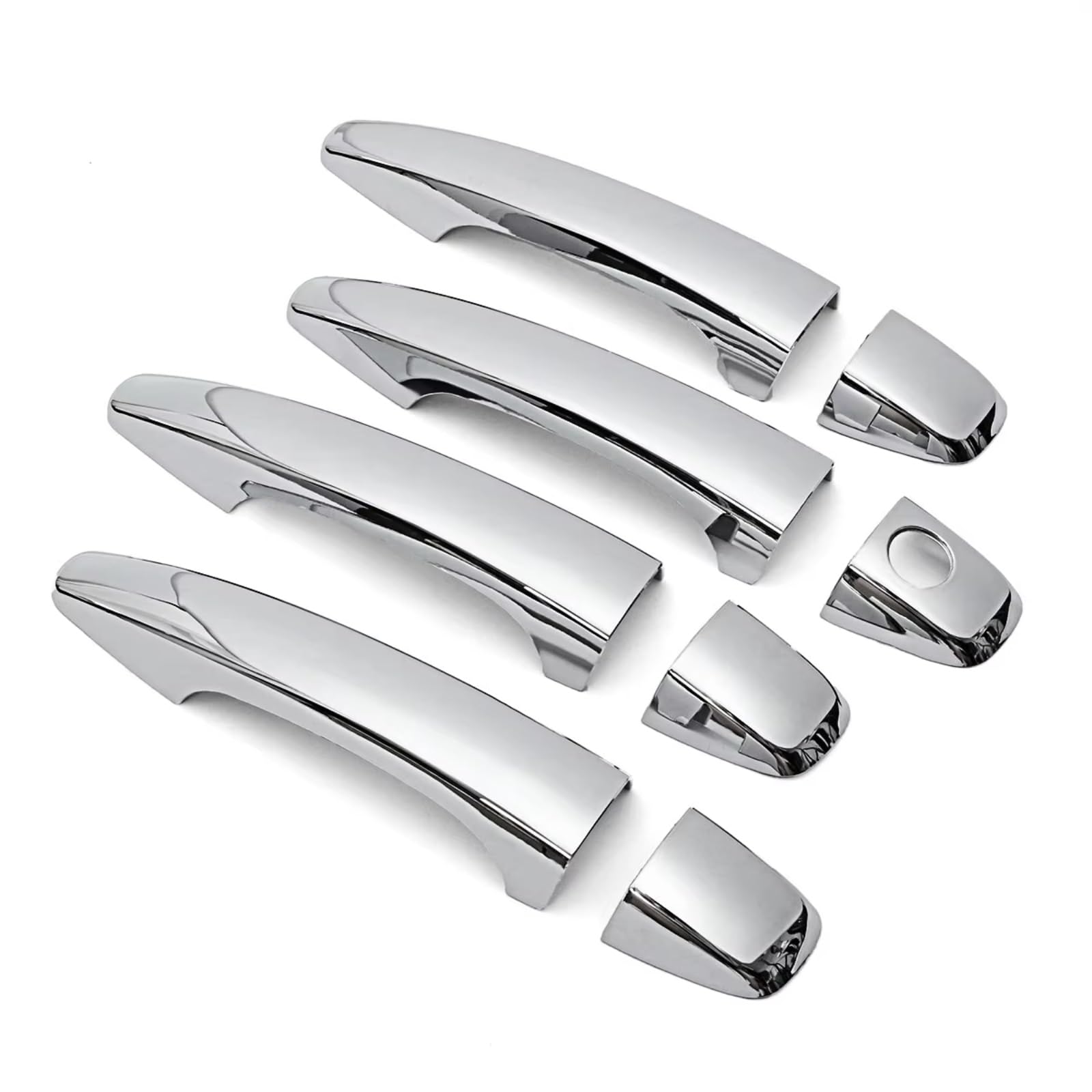 DSPOLIMV Outer Door Handle Cap Compatible with Toyota for Venza 2008 2009 2010 2011 2012 2013 2014 2015 2016 2017 Chrome Car Door Handle Cover Pad Styling