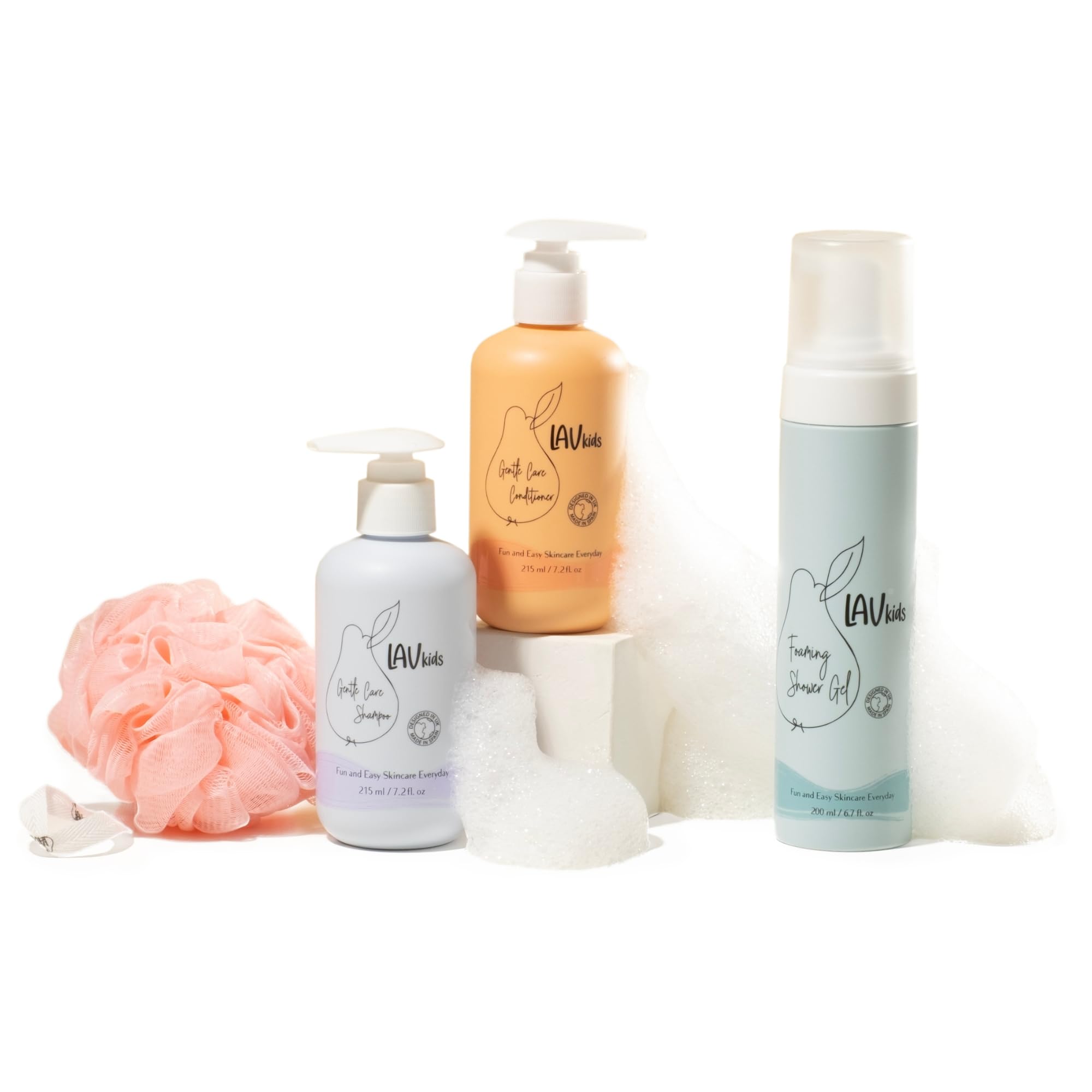 Lav Kids Body & Hair Set (Bath Time Trio), 157.5 ml (Pack of 4)