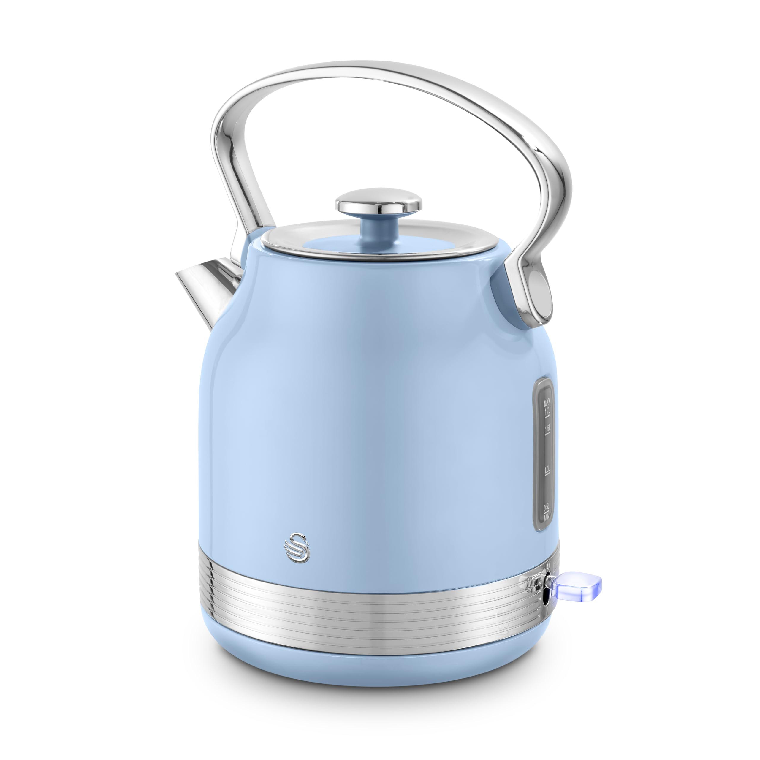 Swan RetroRevive Traditional Kettle - 1.7L - Blue - Stainless Steel