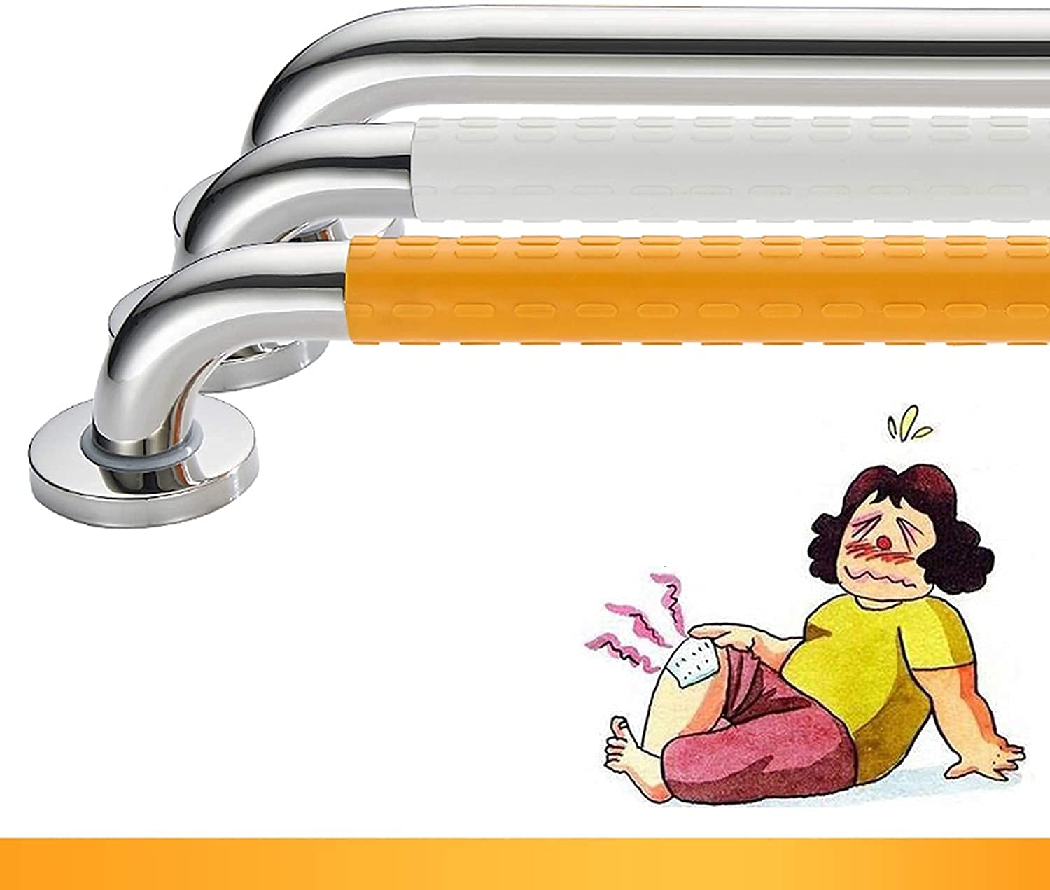 Barra de Apoyo de Seguridad para Ducha Resistente sin Plomo para bañera, Barra de Apoyo para baño, pasamanos de Seguridad Antideslizante Grueso Instalación de Revestimiento de Paredes anties