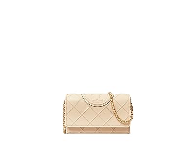 Tory Burch Fleming Soft Chain Wallet (New Cream) Handbags