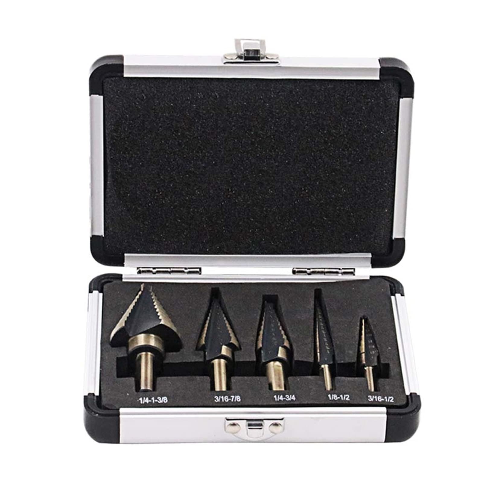 Bits di Perforazione 5pcs / Set. HSS. Set di Punte for Trapano a Forma di Formato da 50 Dimensioni Cobalto con Arrivo di gusci di Alluminio