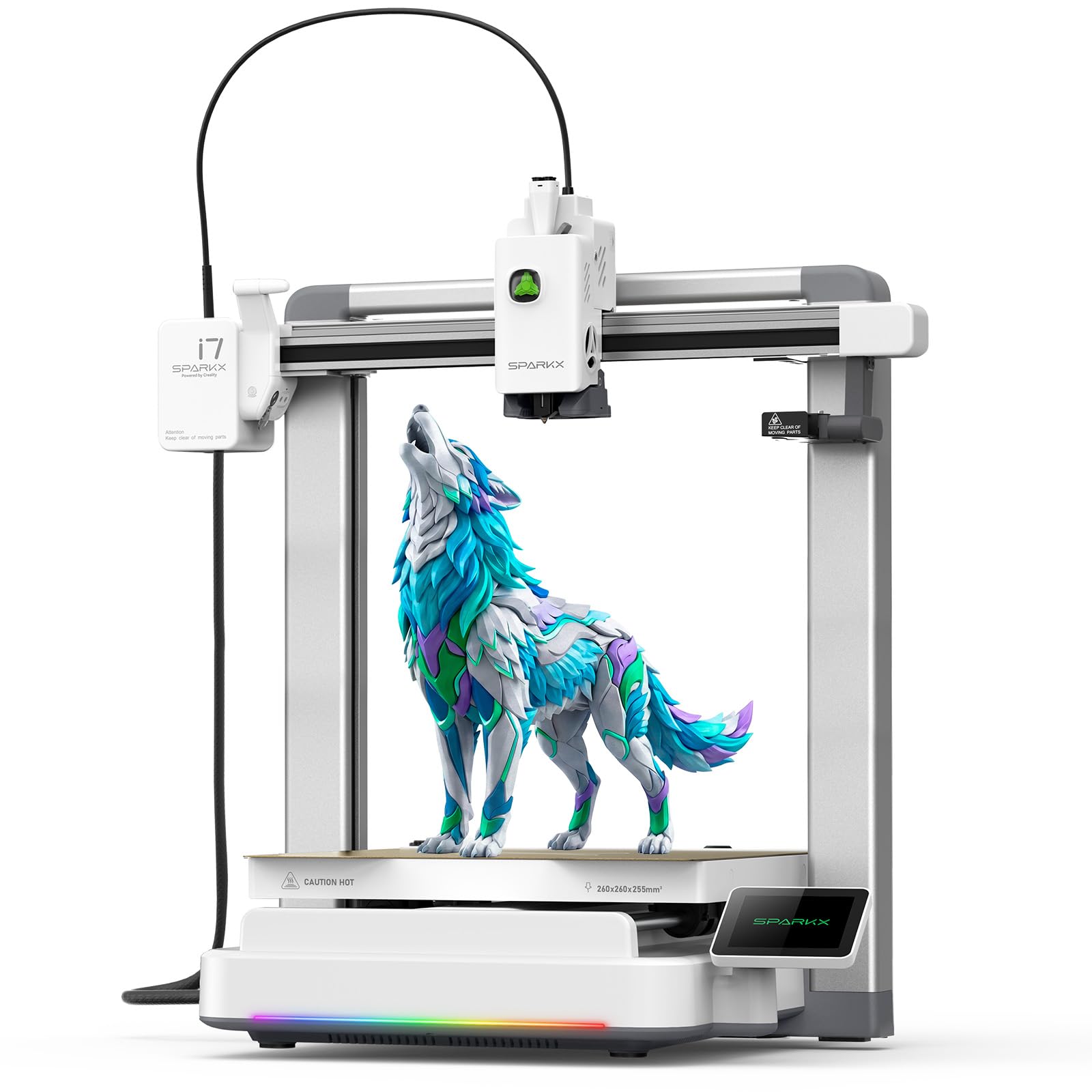 Creality SPARKX i7 3D Printer, AI 3D Modeling from Photos, Multi-Color Printing, Auto Leveling, Desktop FDM 3D Printer for Beginners