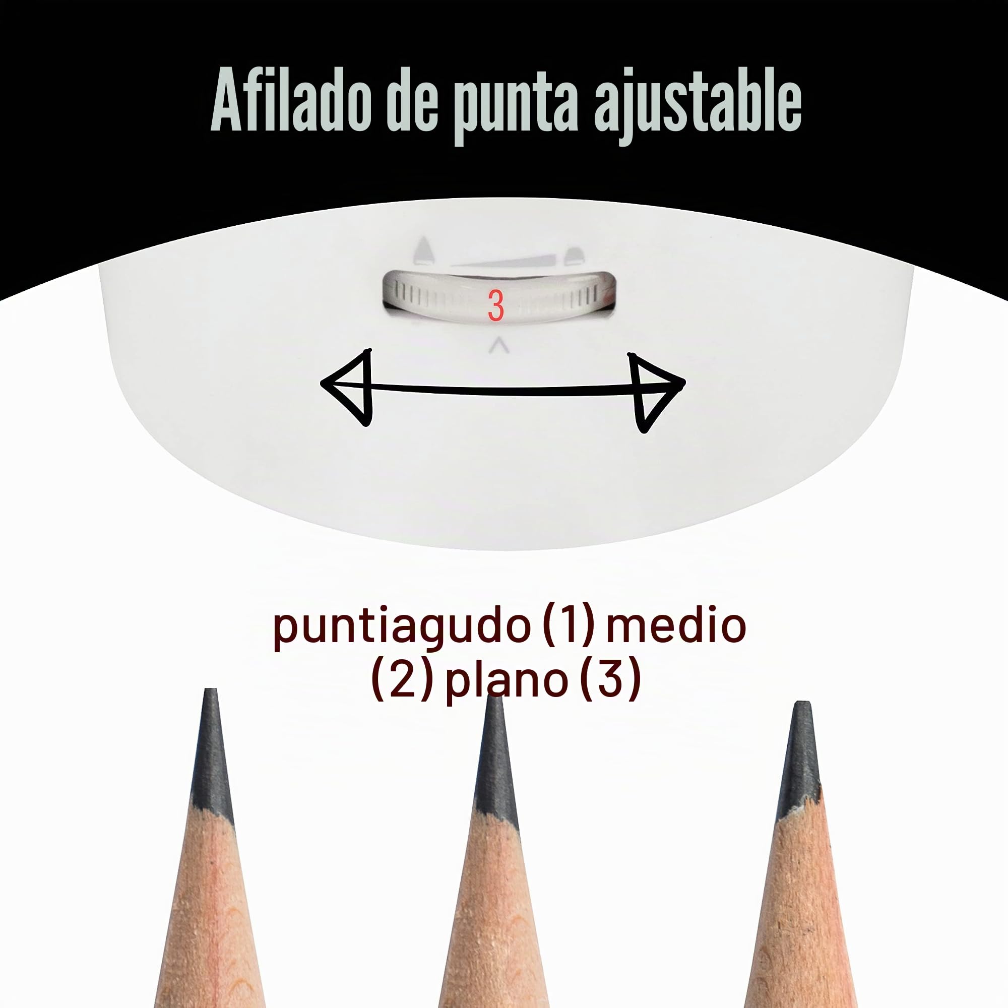 Sacapuntas eléctrico JOLLY Herbert Sacapuntas eléctrico grande para todos los lápices, también para lápices finos de artista y lápices a todo color con auto-stop blanco, incl. cable de carga