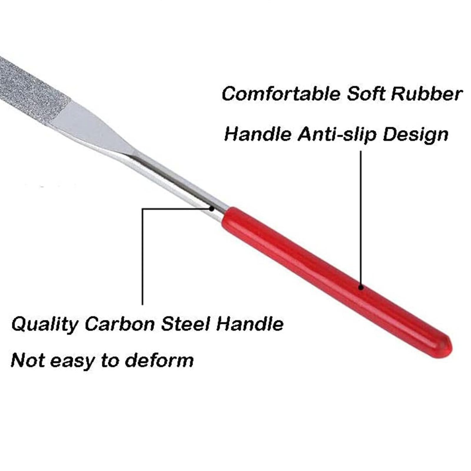 10pcs Diamond Needle File Set, Mini Needle Jewelry File Set for Jewelers Glass Wood Carving Craft, 2 x 100mm - Image 4