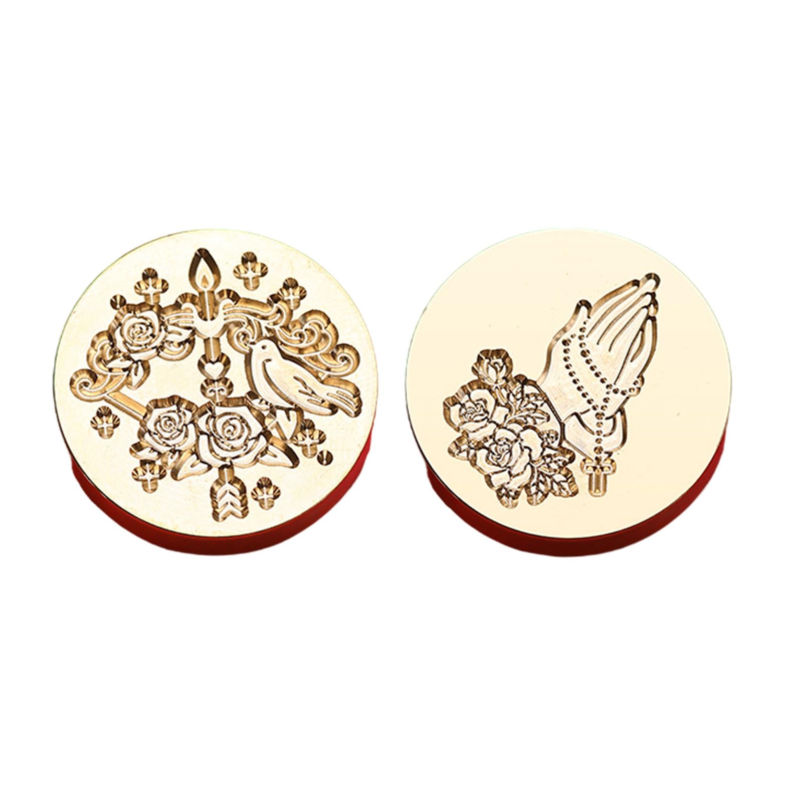 NEWFT 2x Valentine ' s Day Series Waxes Seal Stamp Butterfly Sealing Waxes Stamp for Scrapbooking Envelopes Decorations