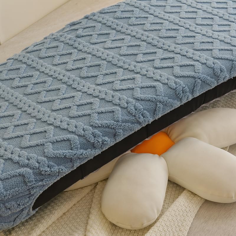 1 funda universal para cabecero de cama de felpa para todas las estaciones, suave y cálida, antiarañazos, lavable a máquina, 90 x 65 cm (naranja)