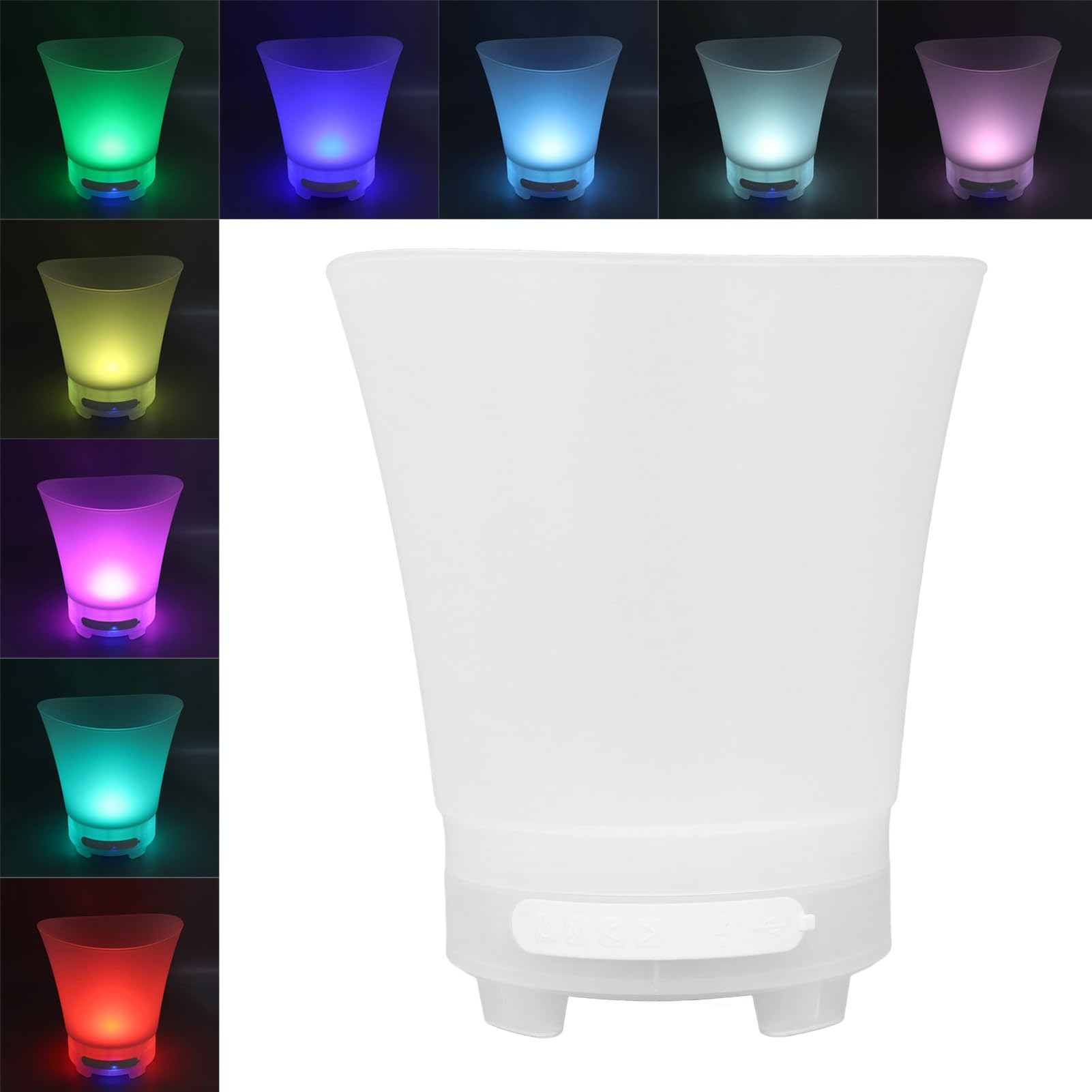 Cubo de Hielo LED con Altavoz - 7L de Gran Capacidad, 4 Modos Color para Vino y Cerveza
