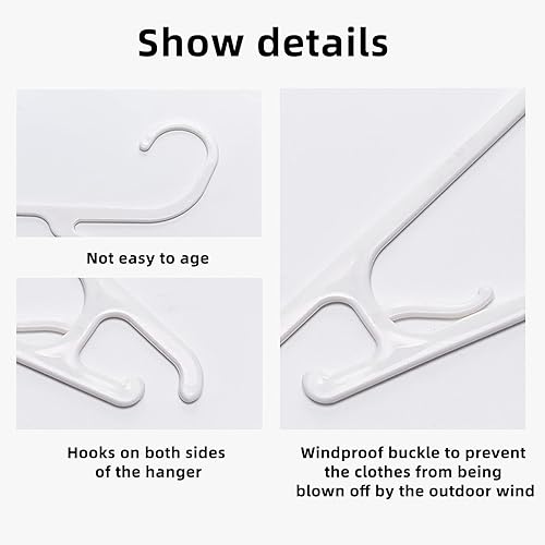 Miniatura 7 de Perchas para bebés recién nacidos, 10 perchas de plástico para ropa de bebé, perchas antideslizantes ultrafinas para niños, perchas para ropa para