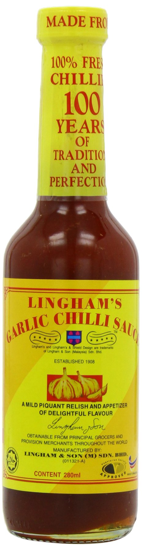 Lingham's Sauce à l'ail et piment 280 ml (lot de 6)