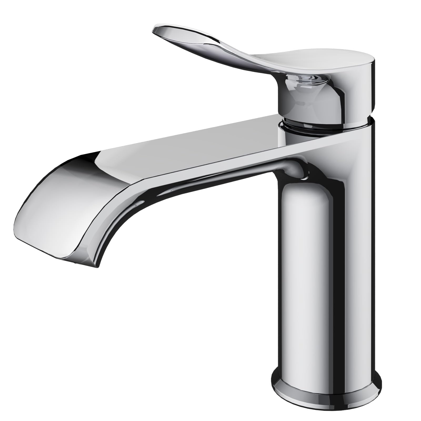 BELZ Rubinetto Monocomando per Lavabo di Bagno, Materiale Ottone Solido con Beccuccio 87mm, Senza Perdite e Risparmio Acqua, Adatto per Bagni e Servizi Igienici Ospitali, Cromato