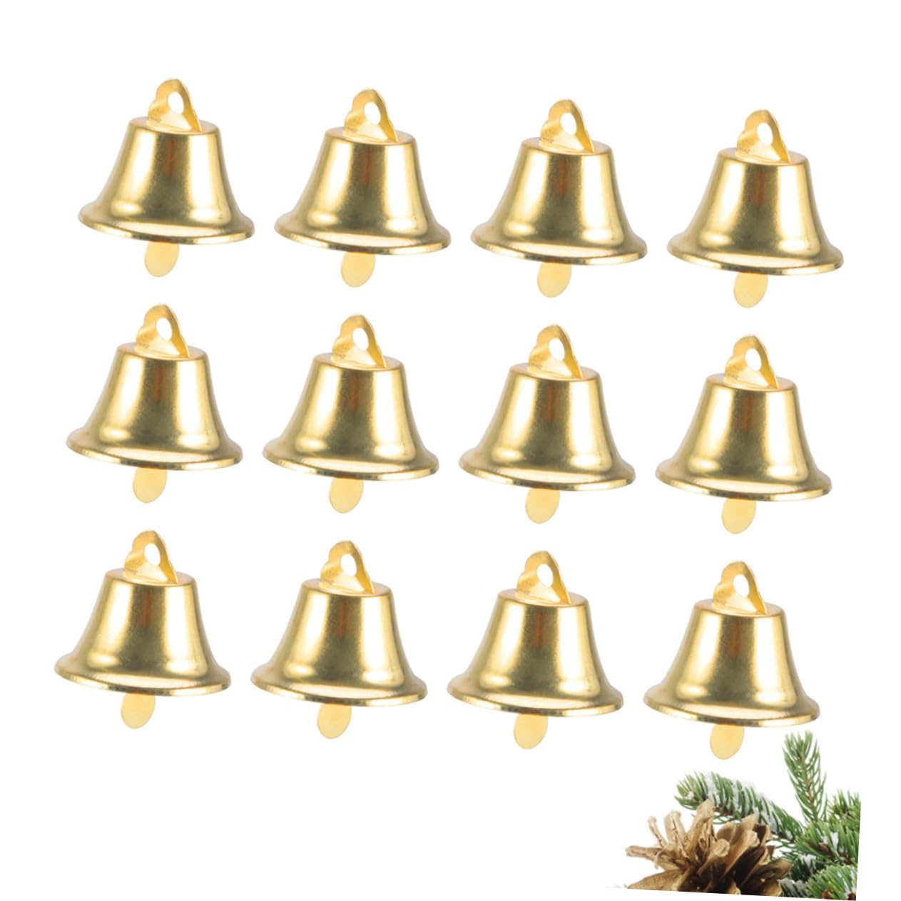 120pezzi Campane di Natale Pendenti Mini Ornamento Campane per Albero di Natale Natalizie Fai da Te