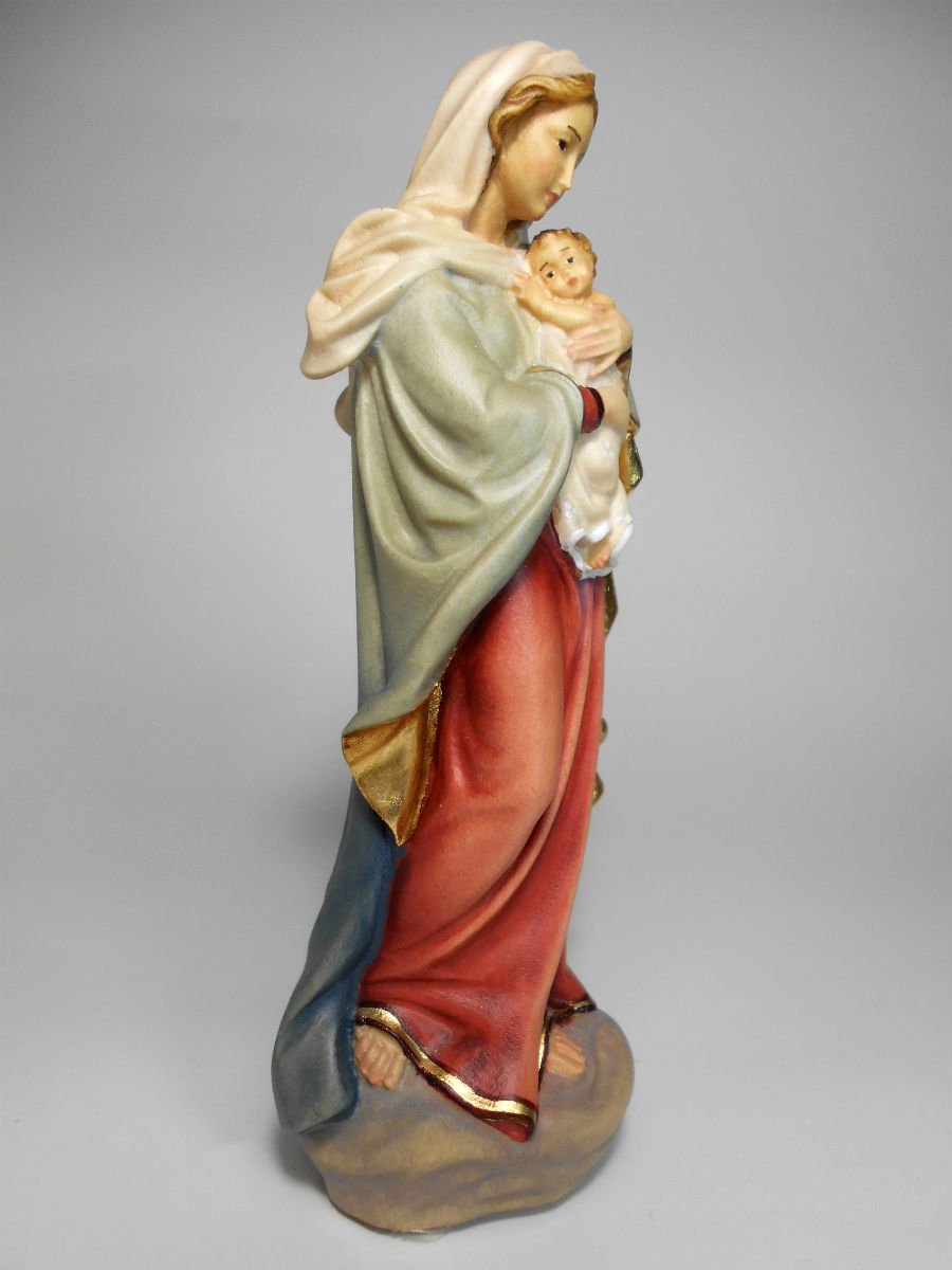 Amazon.co.jp: 創業100年の木彫りブランド 聖母マリア像「ルネサンス