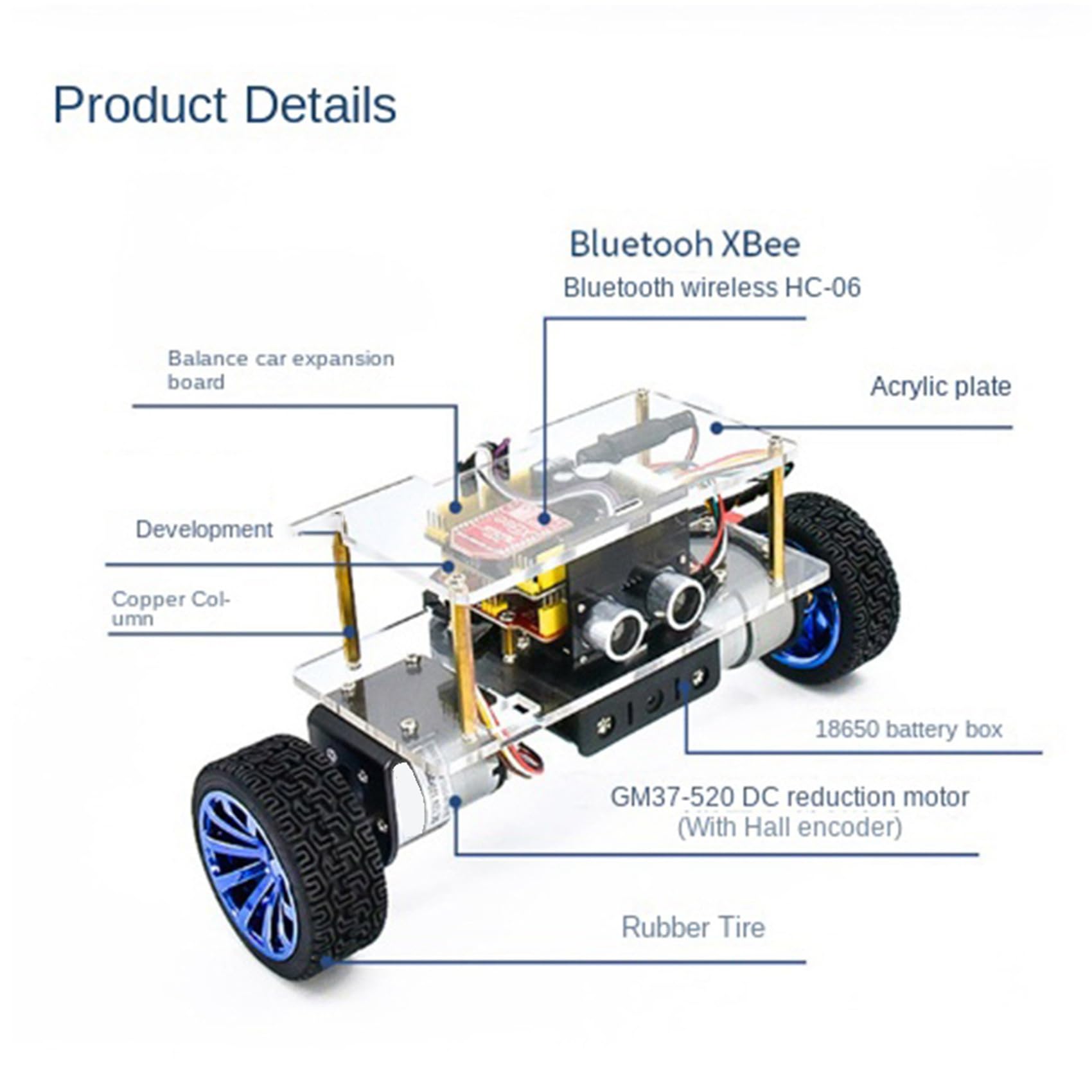 2X Programowanie Inteligentnego Robota Bluetooth Samochodowy Zestaw Inteligentnego Robota Elektroniczny Zestaw Montażowy Pilot Zdalnego Sterowania Zestaw na Ukowy DIY